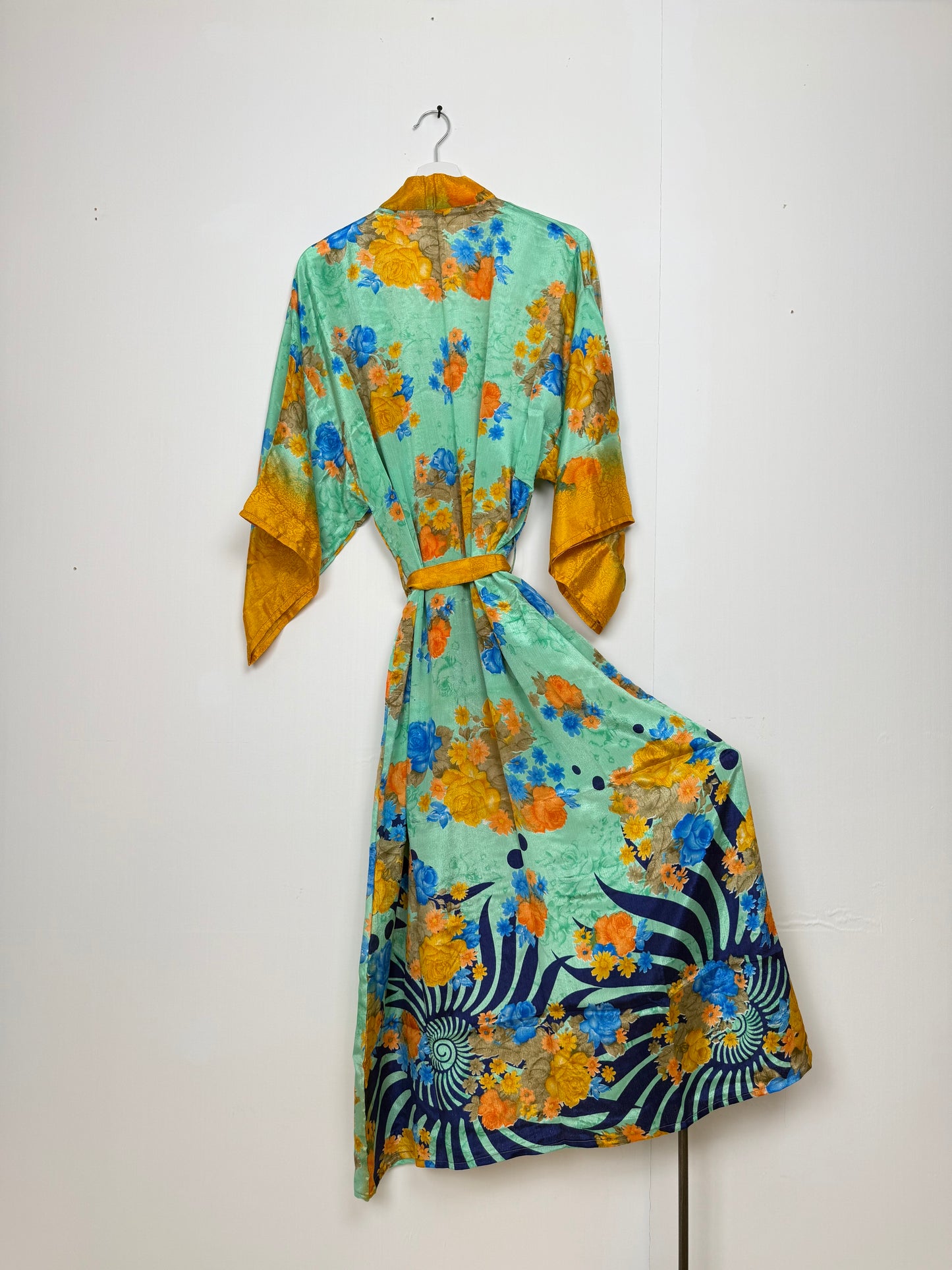 Vintage Saree Silk Kimono / Duster - Long