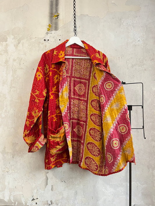 Vintage Cotton Kantha Reversible Jacket ~ No 4