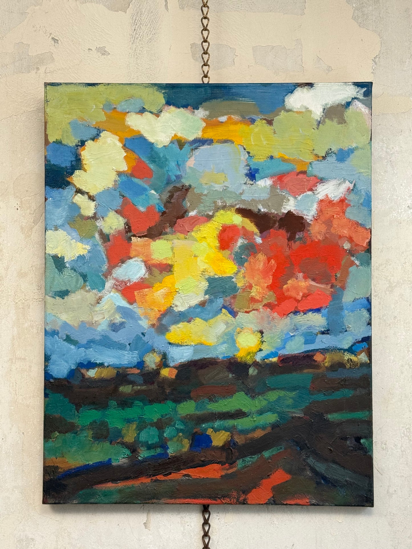 Abstract Expressionist Landscape Oil