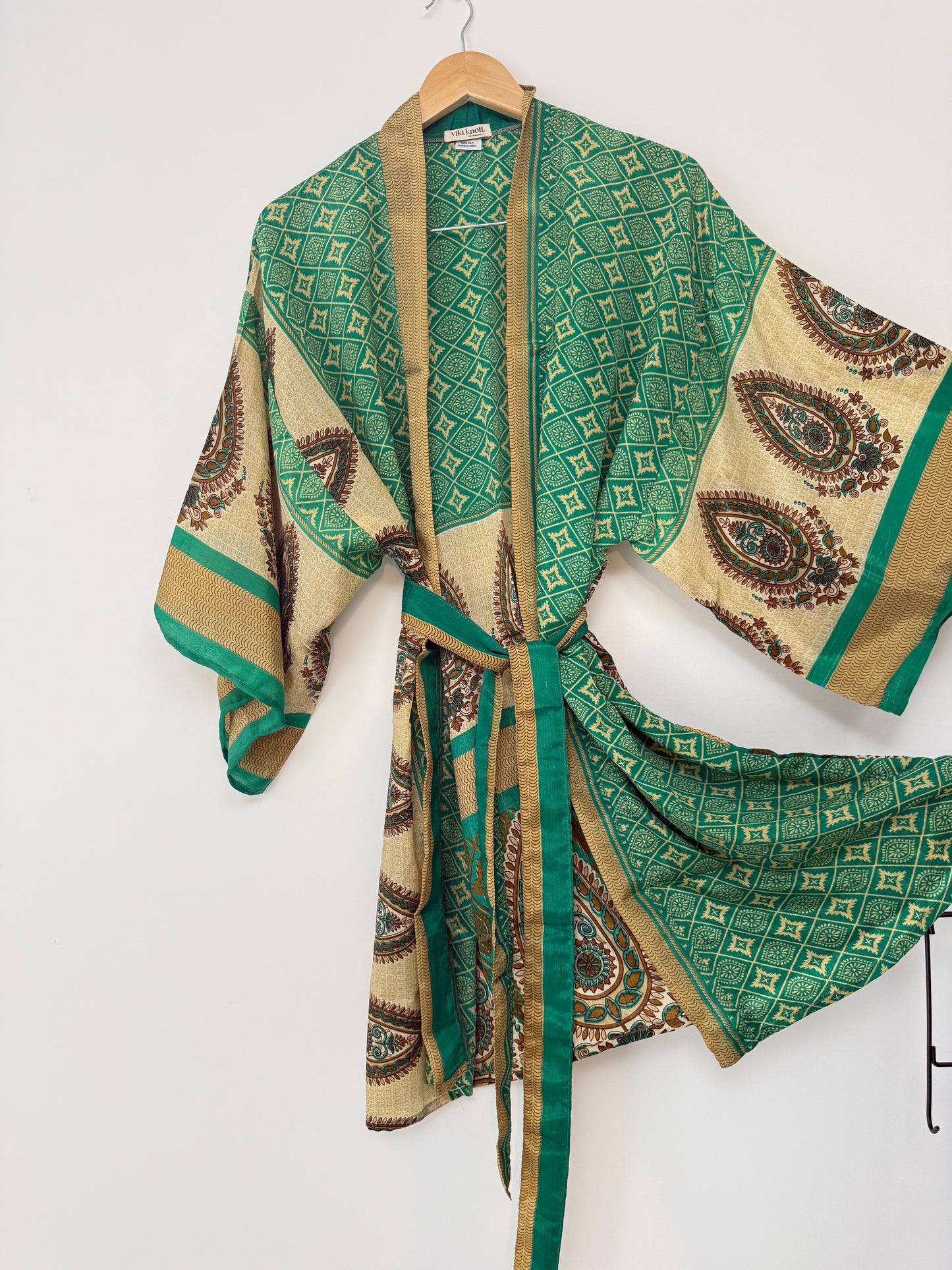 Vintage Saree Silk Kimono / Duster - Short