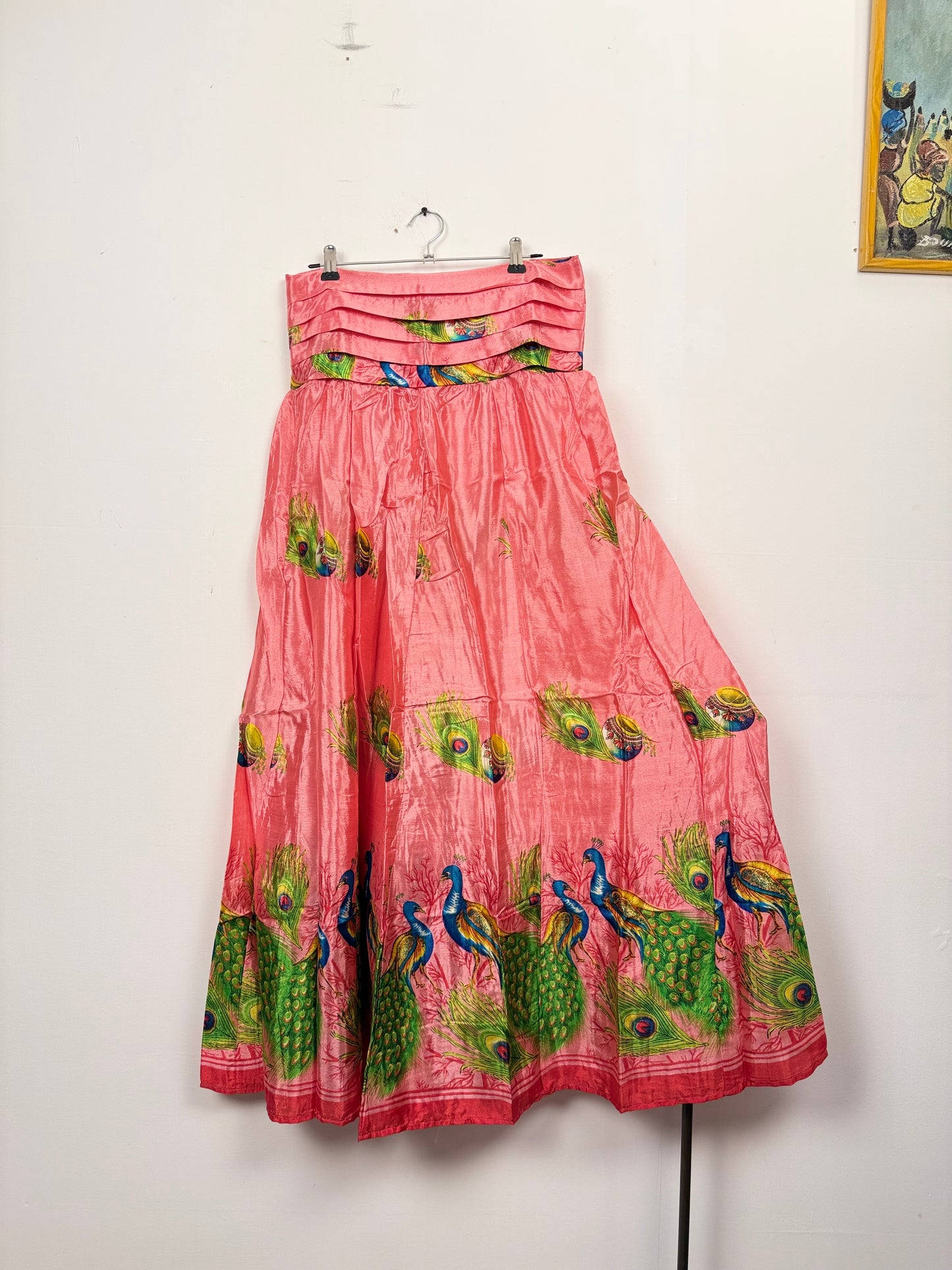 Vintage Saree Silk Pleated Skirt