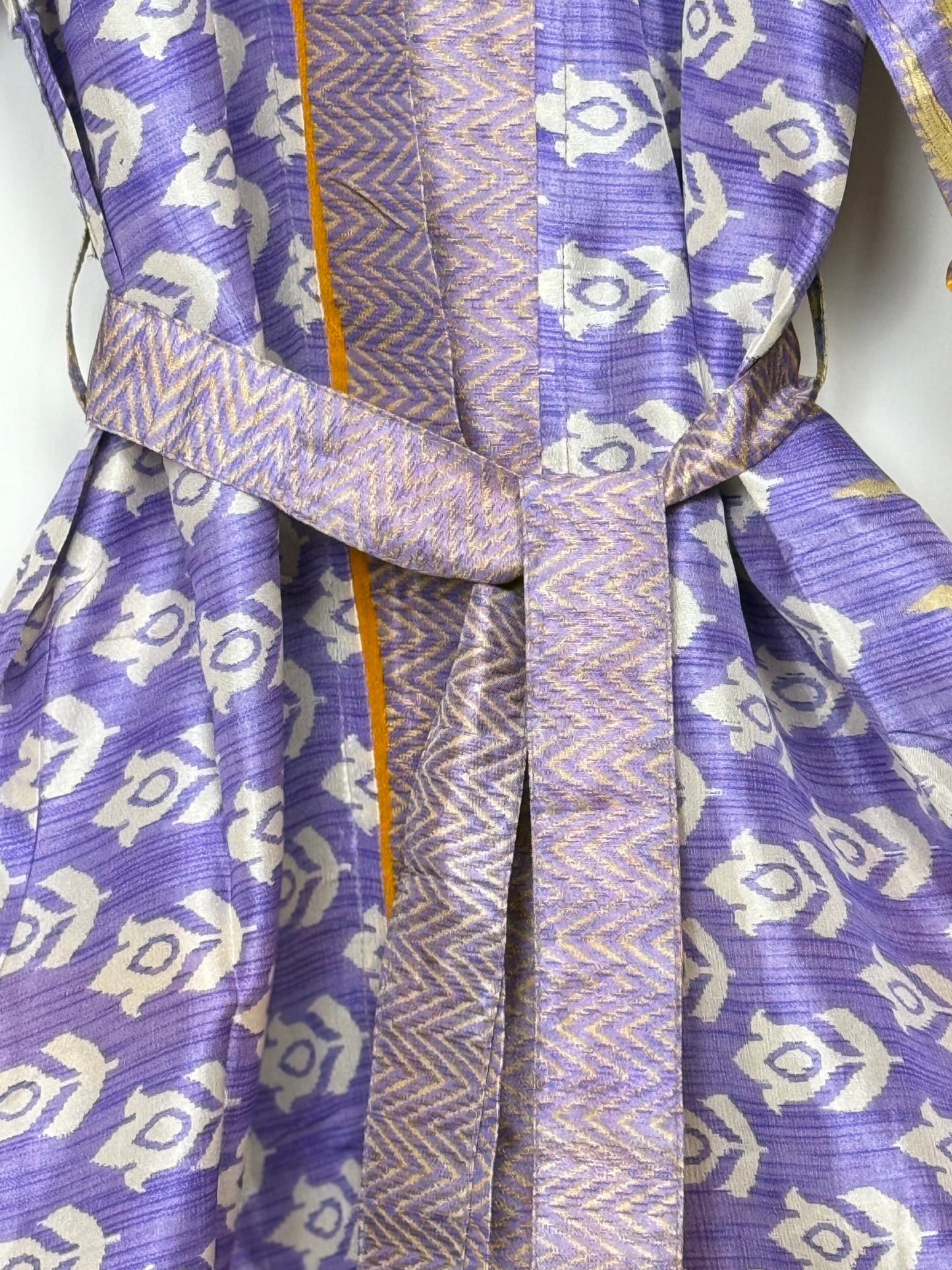 Vintage Saree Silk Kimono / Duster - Long