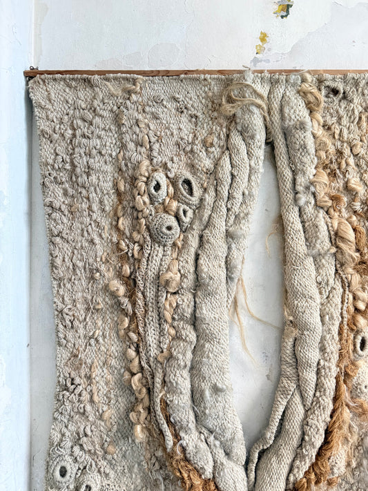 Ellen Lenvik (Oslo) 'Growth' Jute & Wool Textile Art