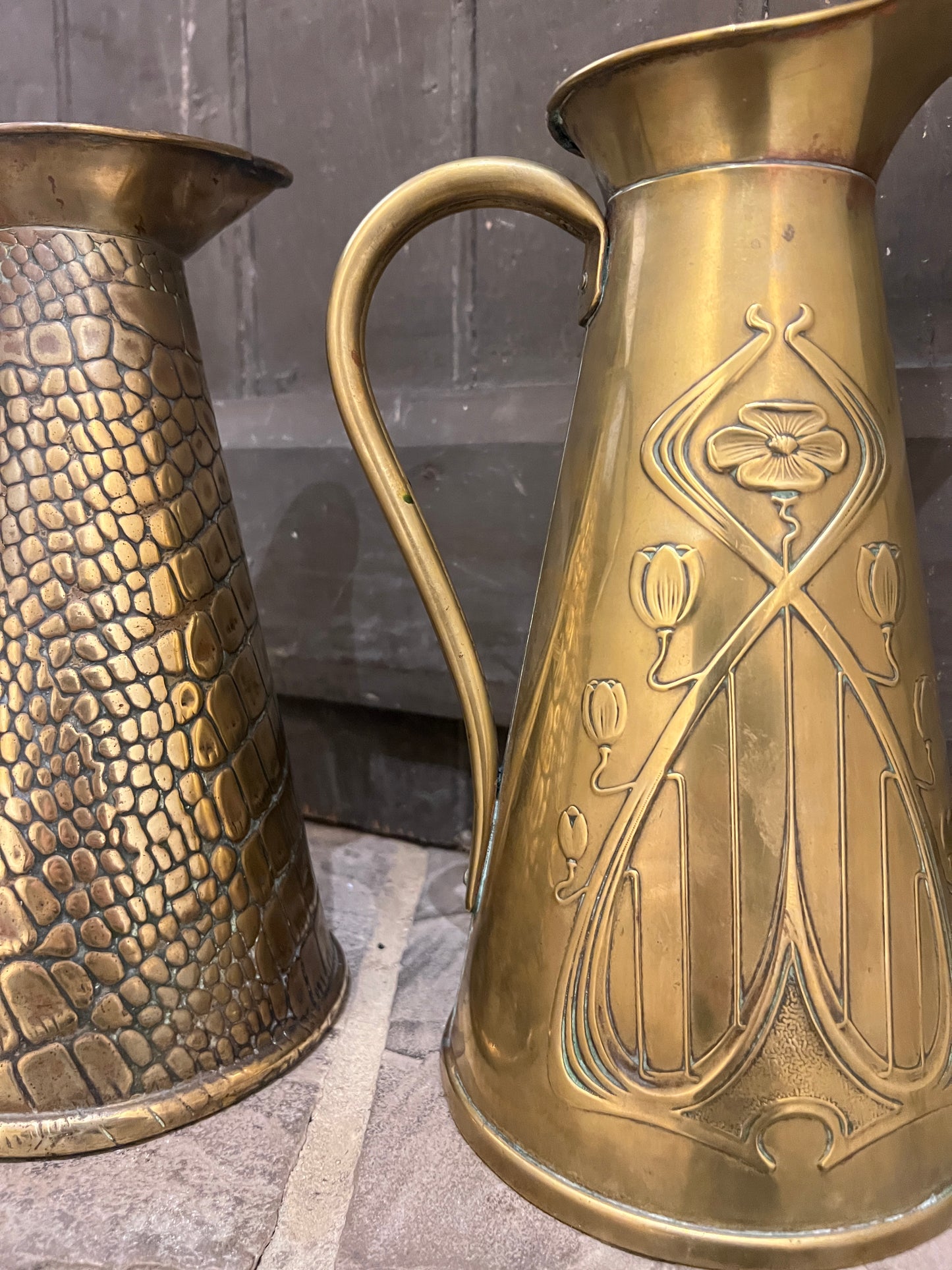 Two Brass Jugs ~ Joseph Sankey and Sons