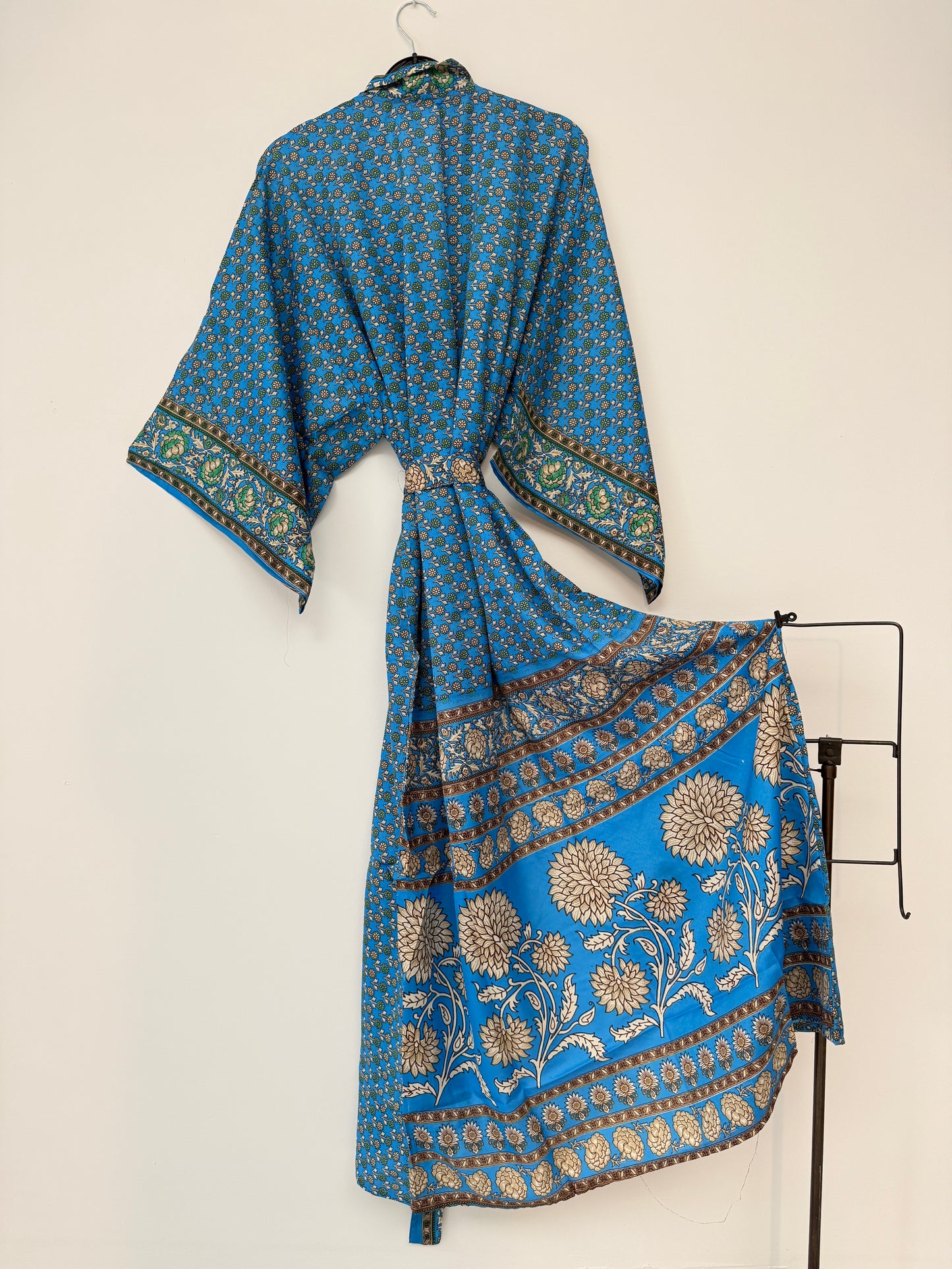 Vintage Saree Silk Kimono / Duster - Long
