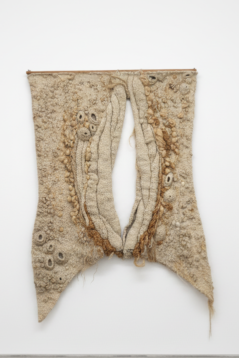 Ellen Lenvik (Oslo) 'Growth' Jute & Wool Textile Art