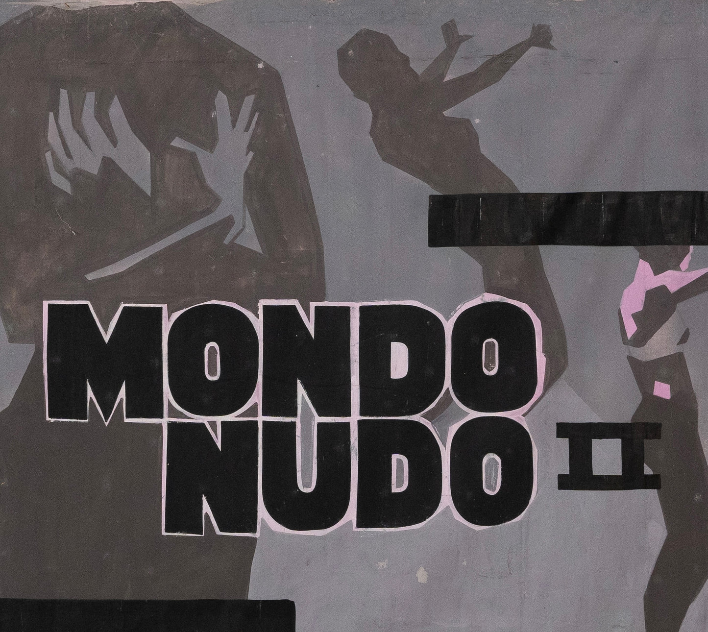 1960s German Hand Painted Cinema Banner - Mondo Nudo II