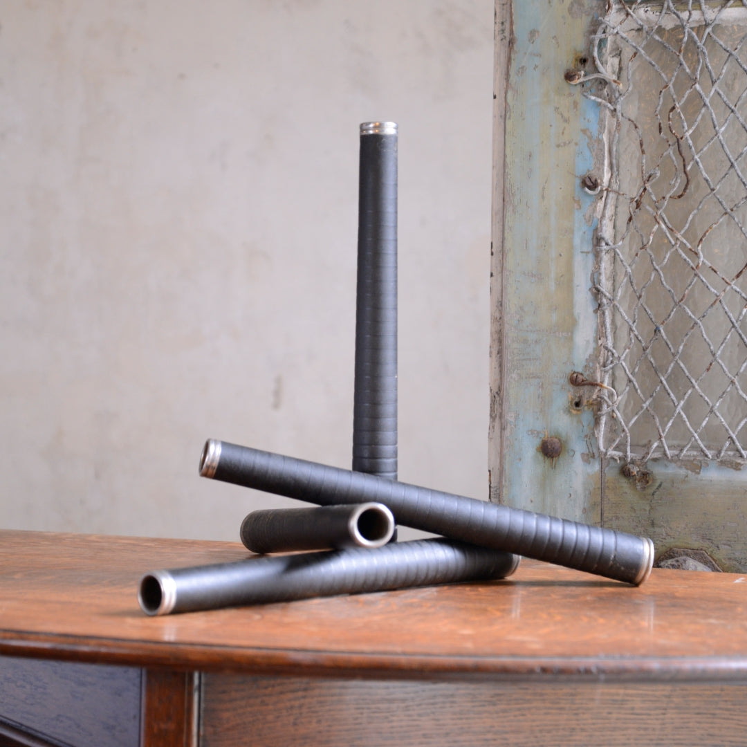 Set 4 Tall Ebonised Mill Bobbins - Early 20th C