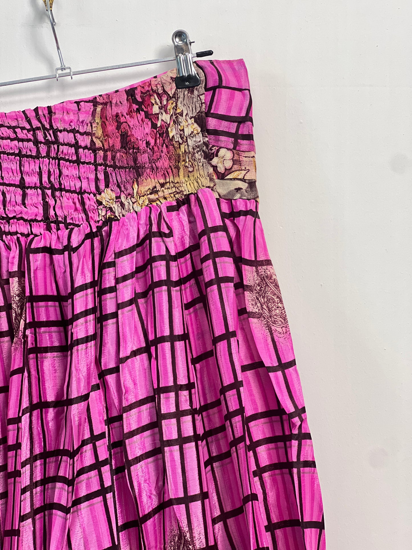 Vintage Saree Silk Pleated Skirt