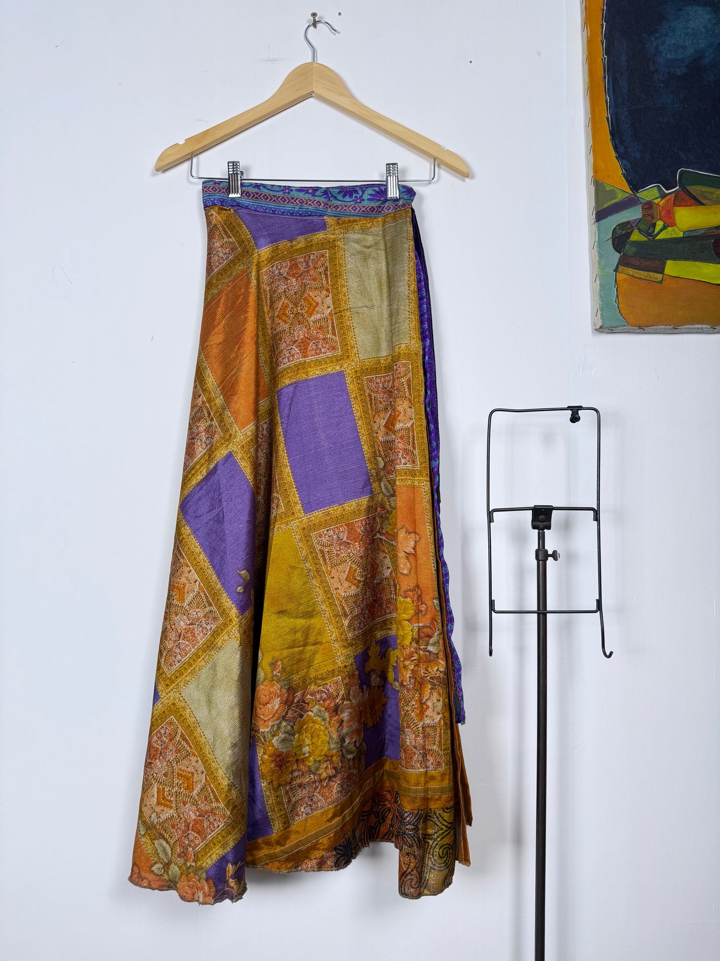 Vintage Saree Silk Wrap Skirt