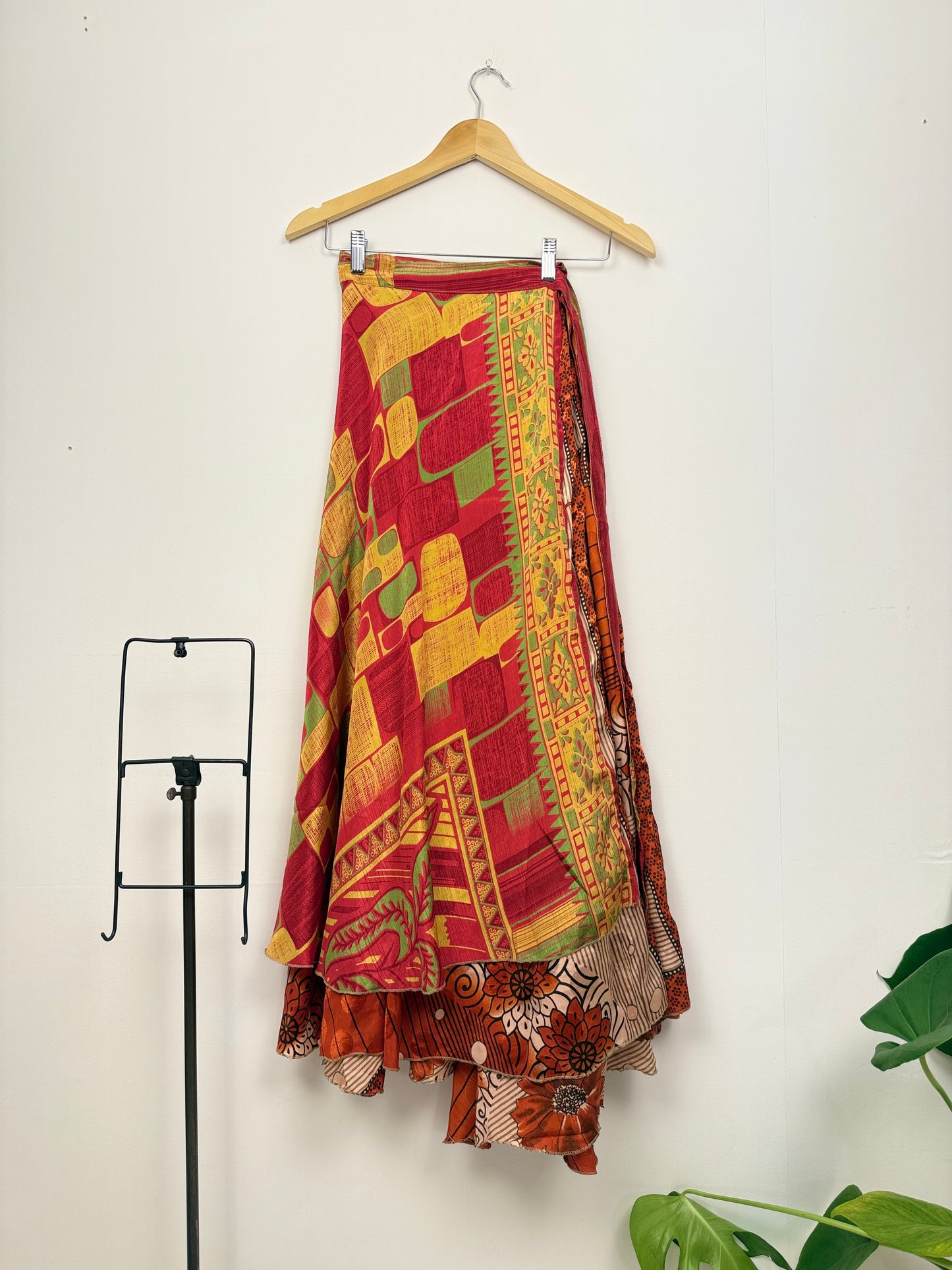 Vintage Saree Silk Wrap Skirt