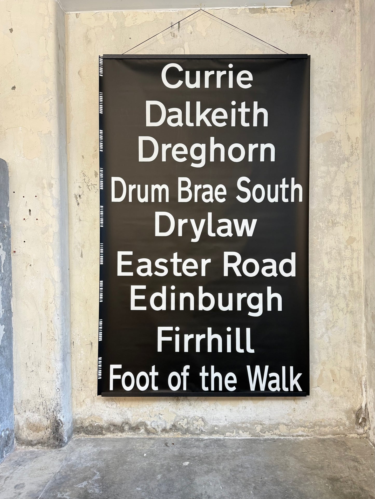 Edinburgh Destination Bus Blind - Currie to Foot of the Walk