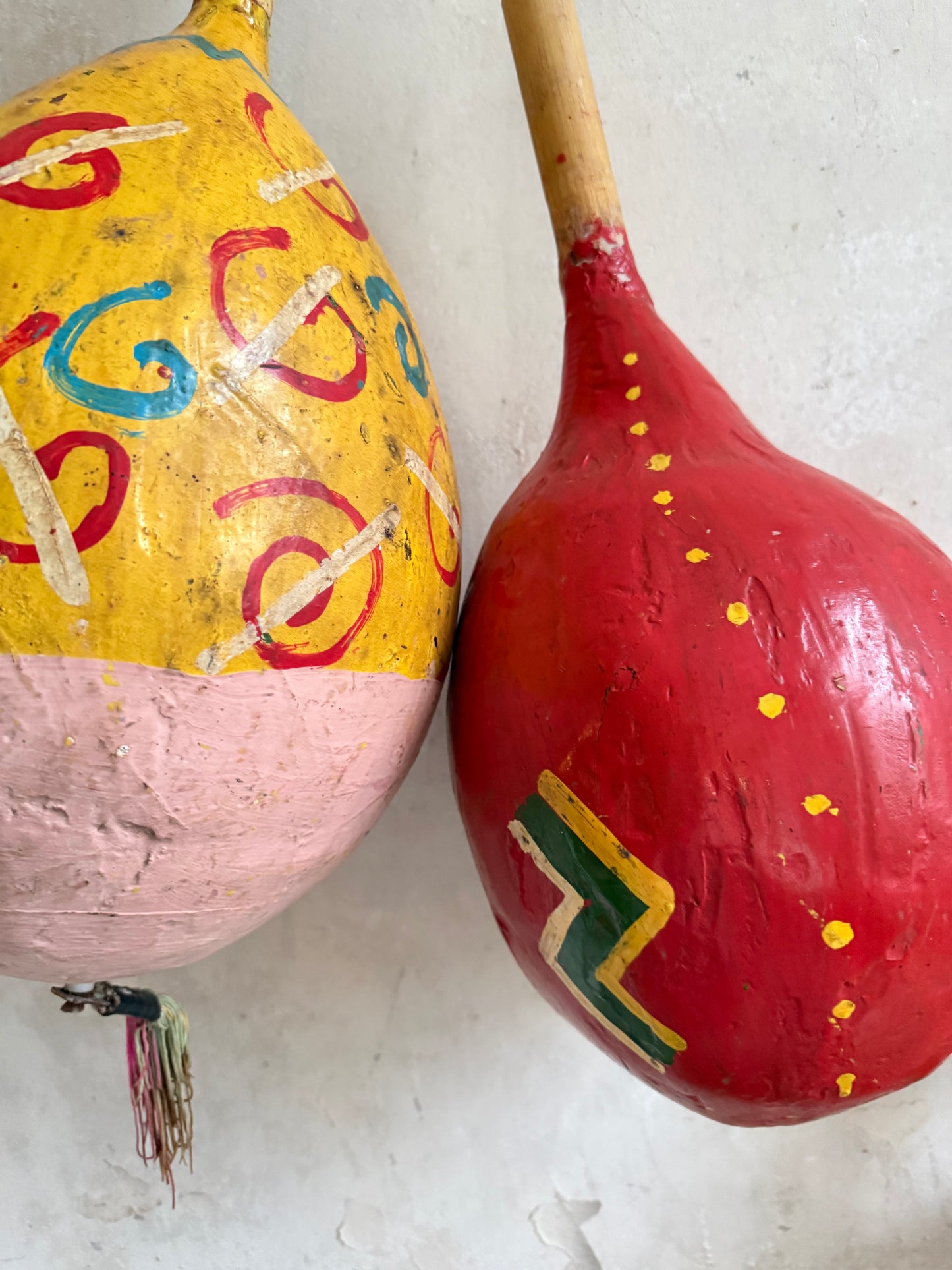 A Pair of 1950’s Papier-Mache Hand Painted Balloon provenance Cottles Circus