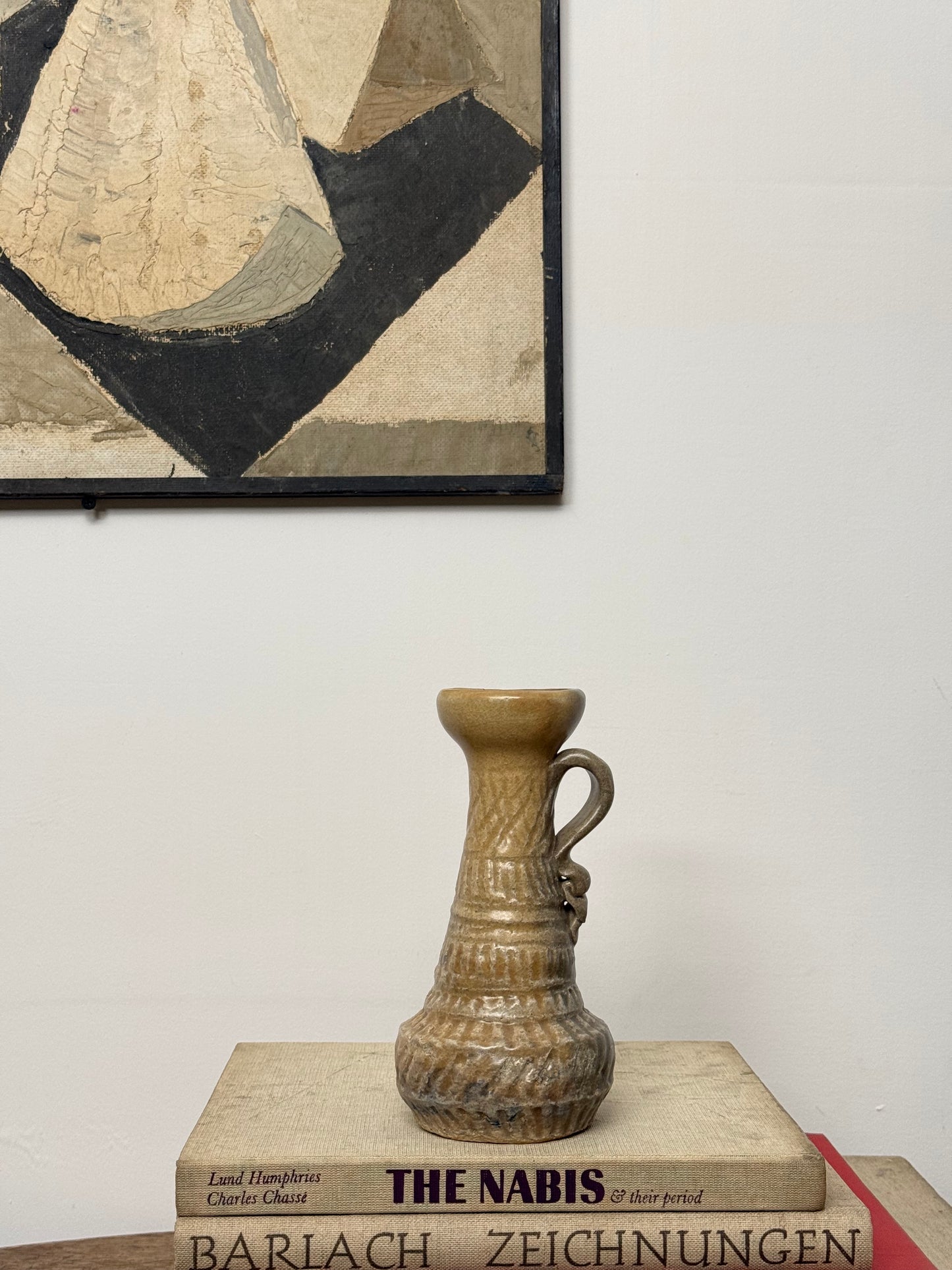 Oxshott Studio Pottery Vase with Handle - DENISE WREN, British/Australian | 1891-1979