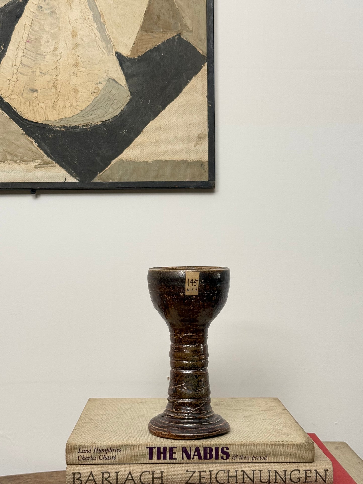 Oxshott Studio Pottery Vase with base - DENISE WREN, British/Australian | 1891-1979