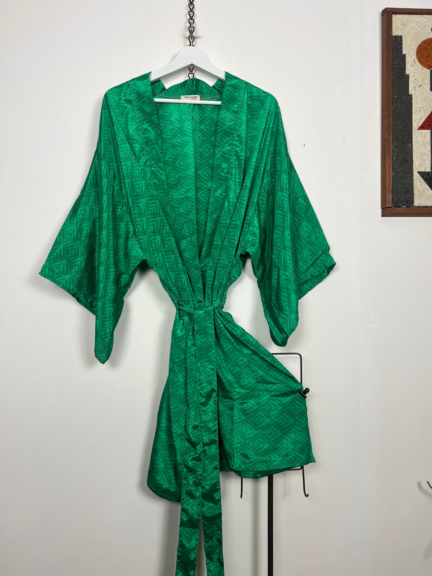 Vintage Saree Silk Kimono / Duster - Short