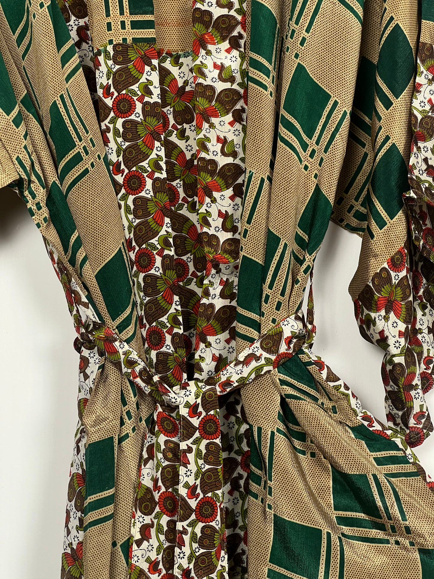 Vintage Saree Silk Kimono / Duster - Short