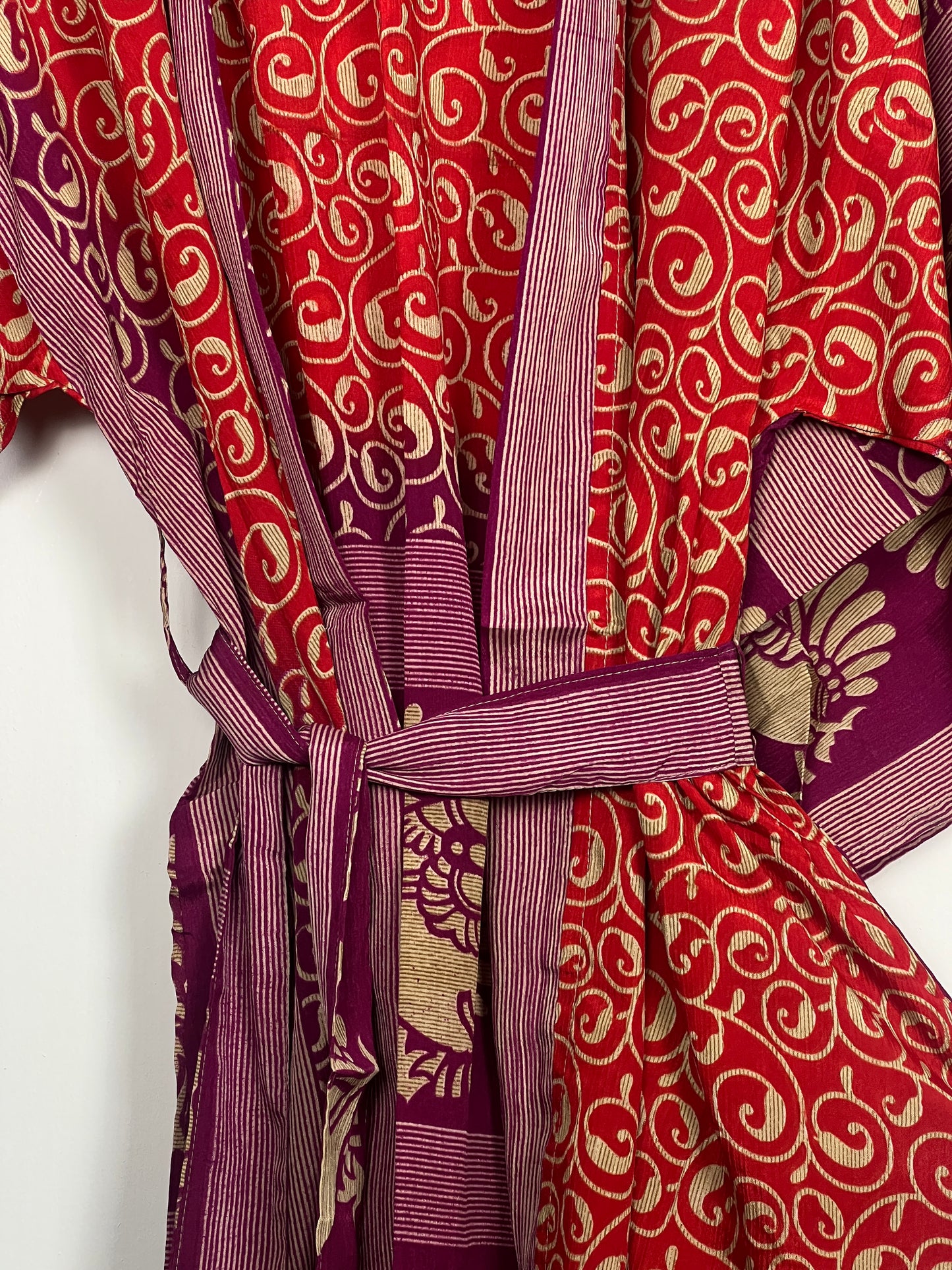Vintage Saree Silk Kimono / Duster - Short