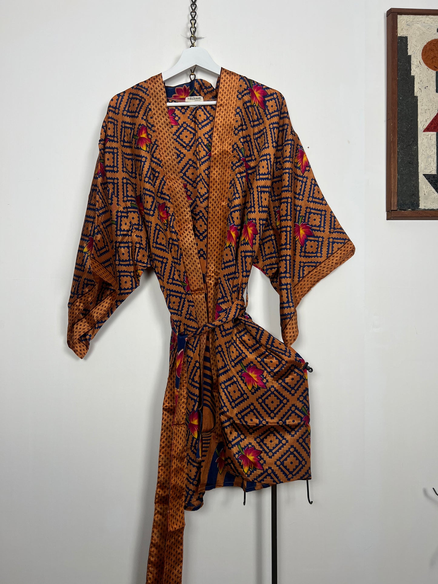 Vintage Saree Silk Kimono / Duster - Short