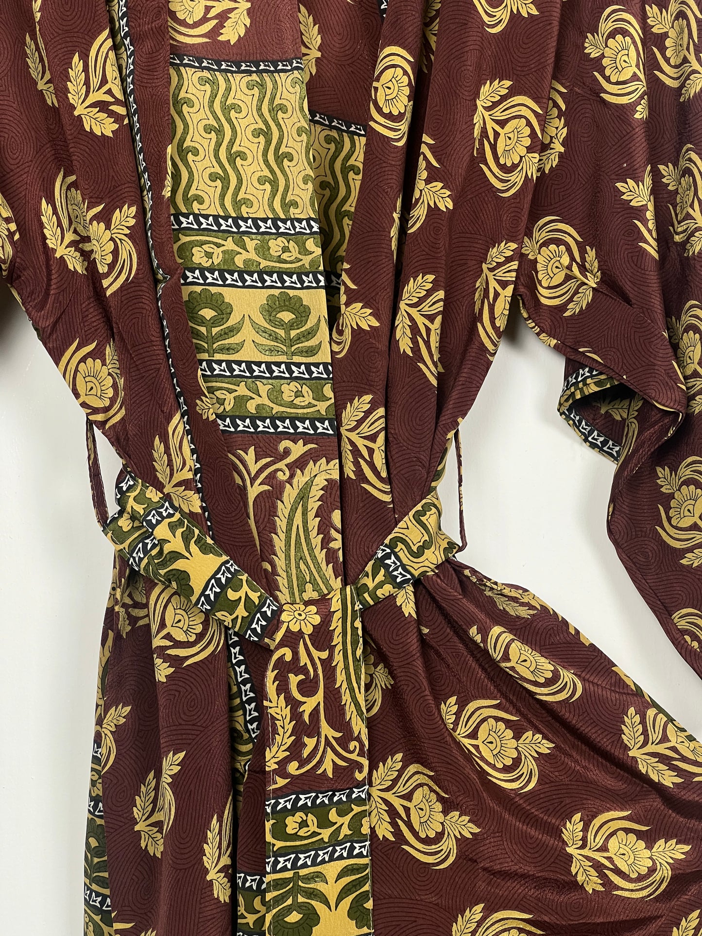 Vintage Saree Silk Kimono / Duster - Short