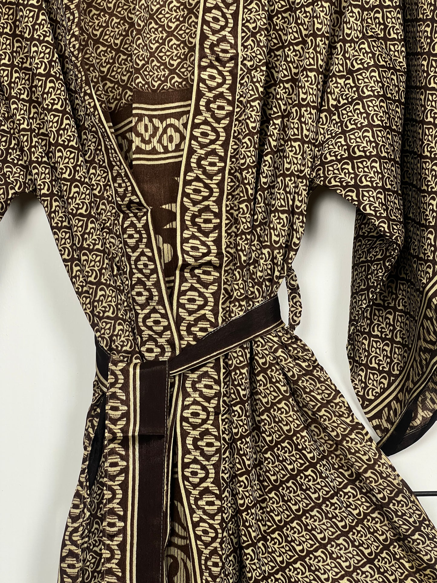 Vintage Saree Silk Kimono / Duster - Short