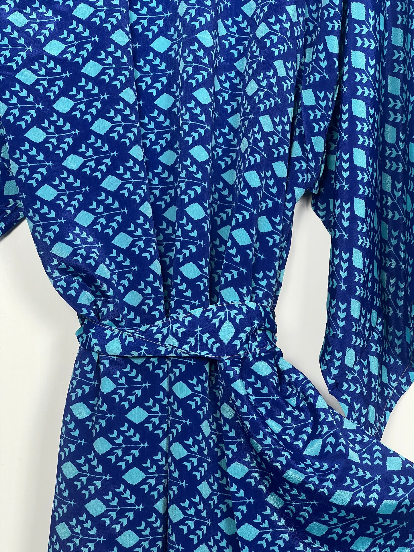 Vintage Saree Silk Kimono / Duster - Short