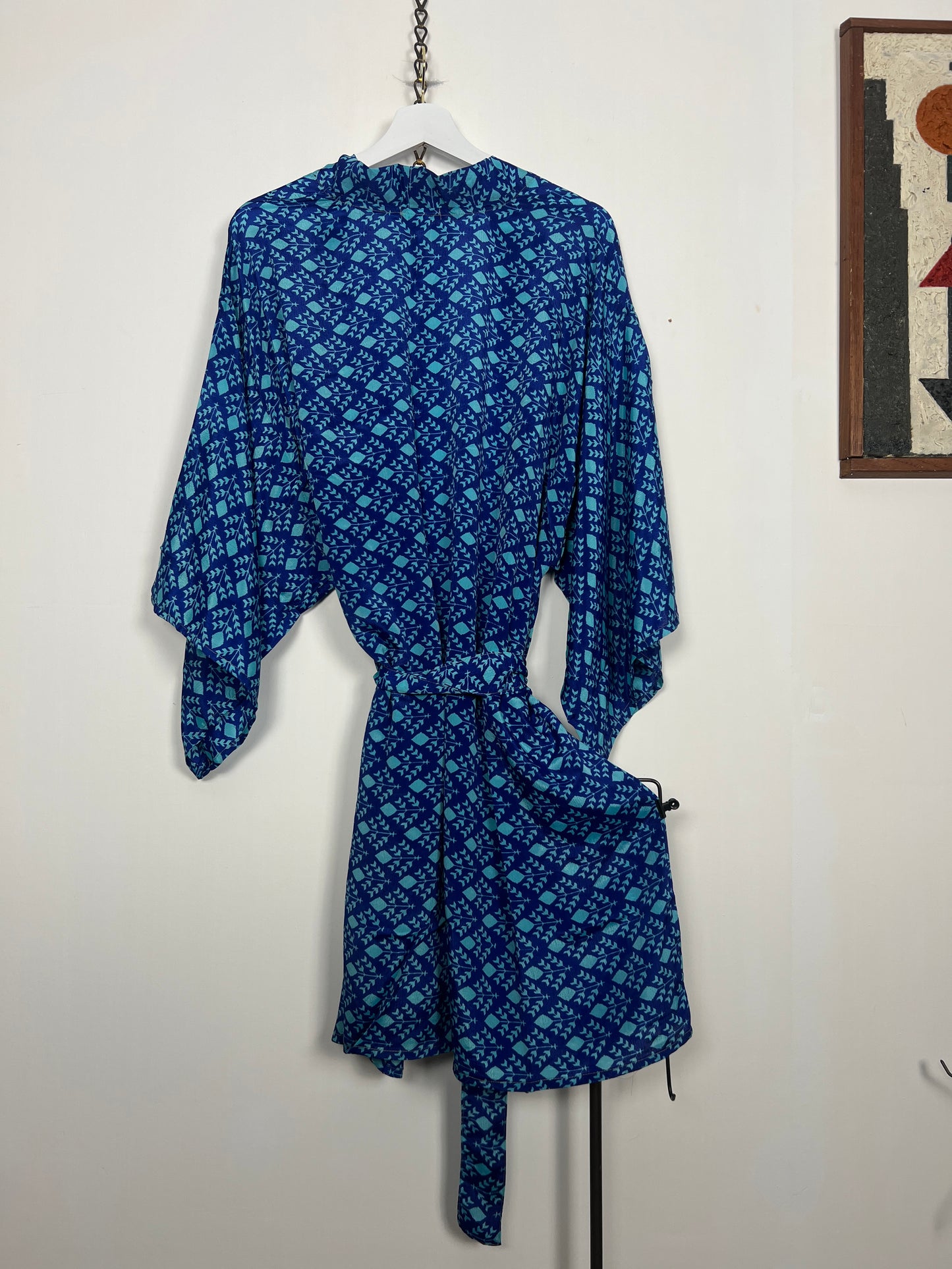 Vintage Saree Silk Kimono / Duster - Short
