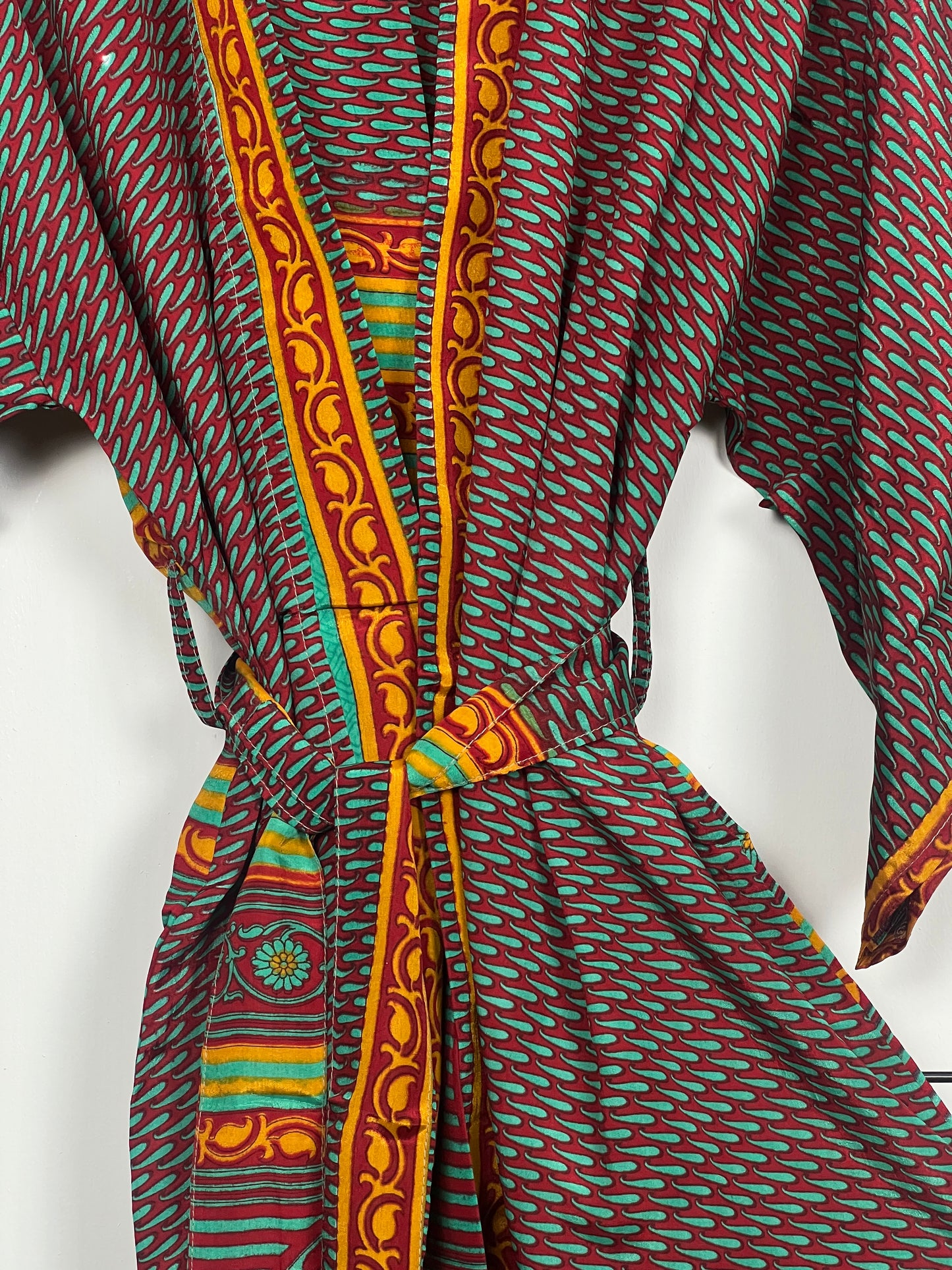 Vintage Saree Silk Kimono / Duster - Short