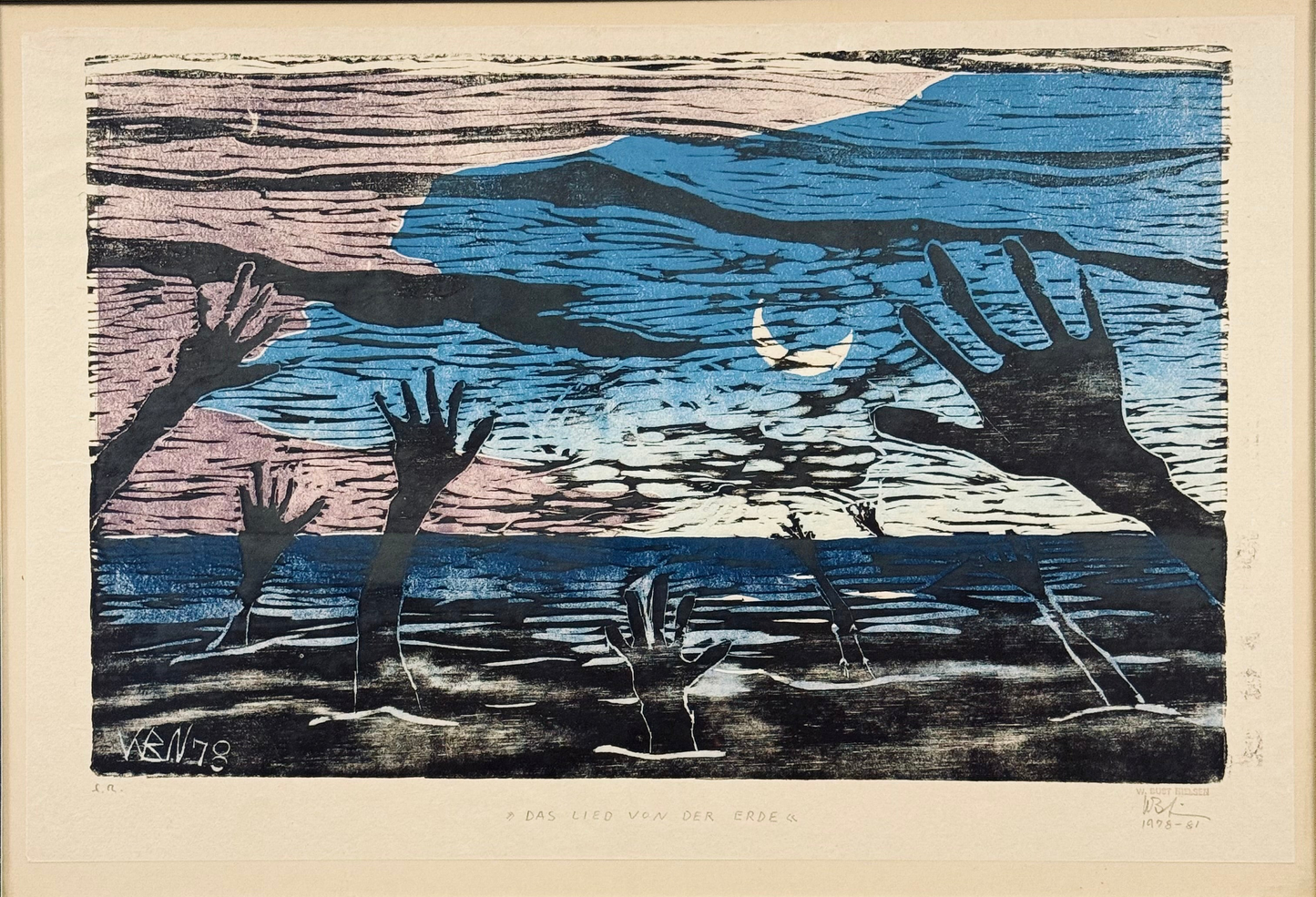 Das Lied Von Der Erde - Woodcut Block Print - W. Bust Nielson 1978-81