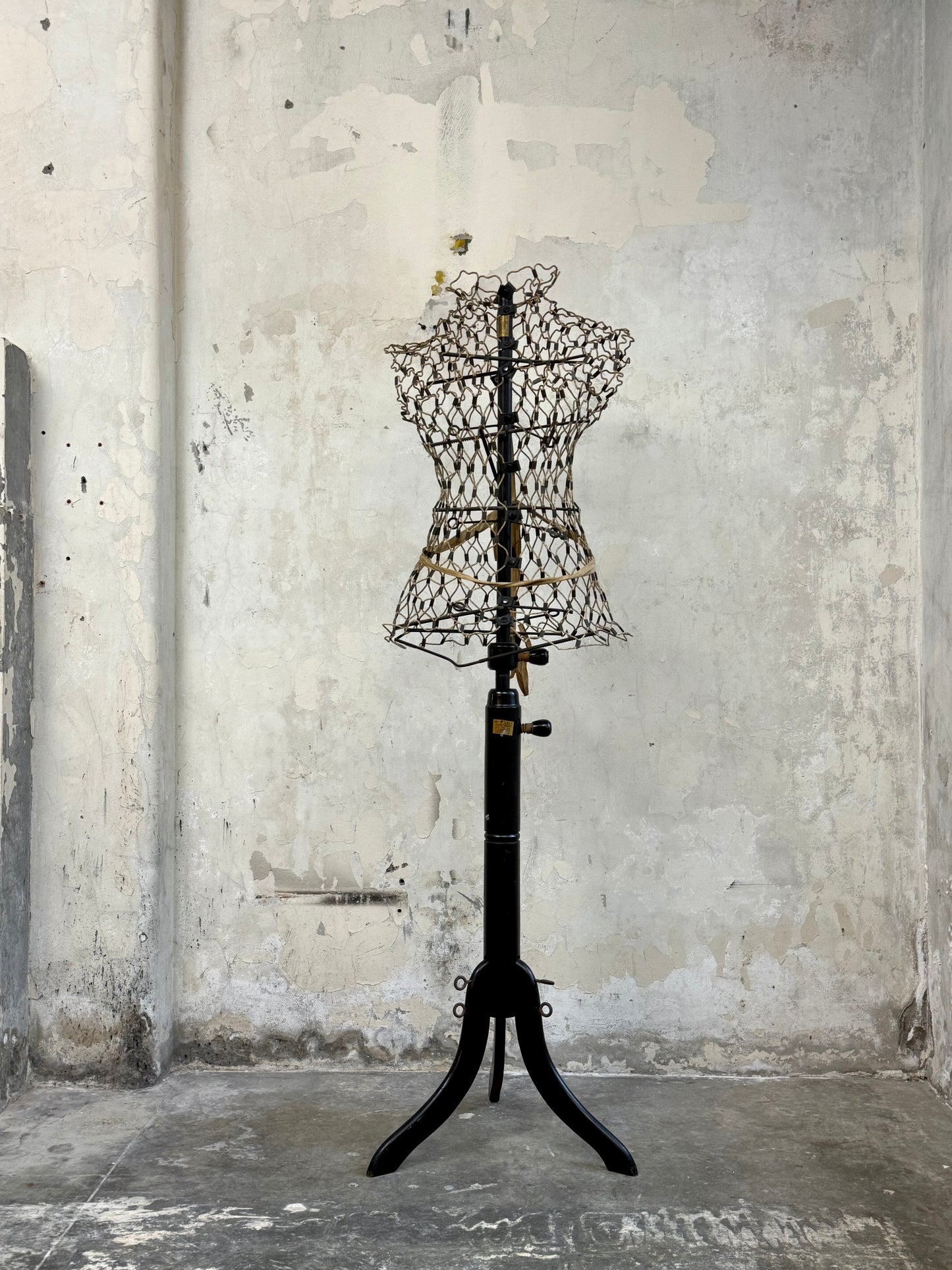 1950's English Wire Mannequin on Ebonised Stand