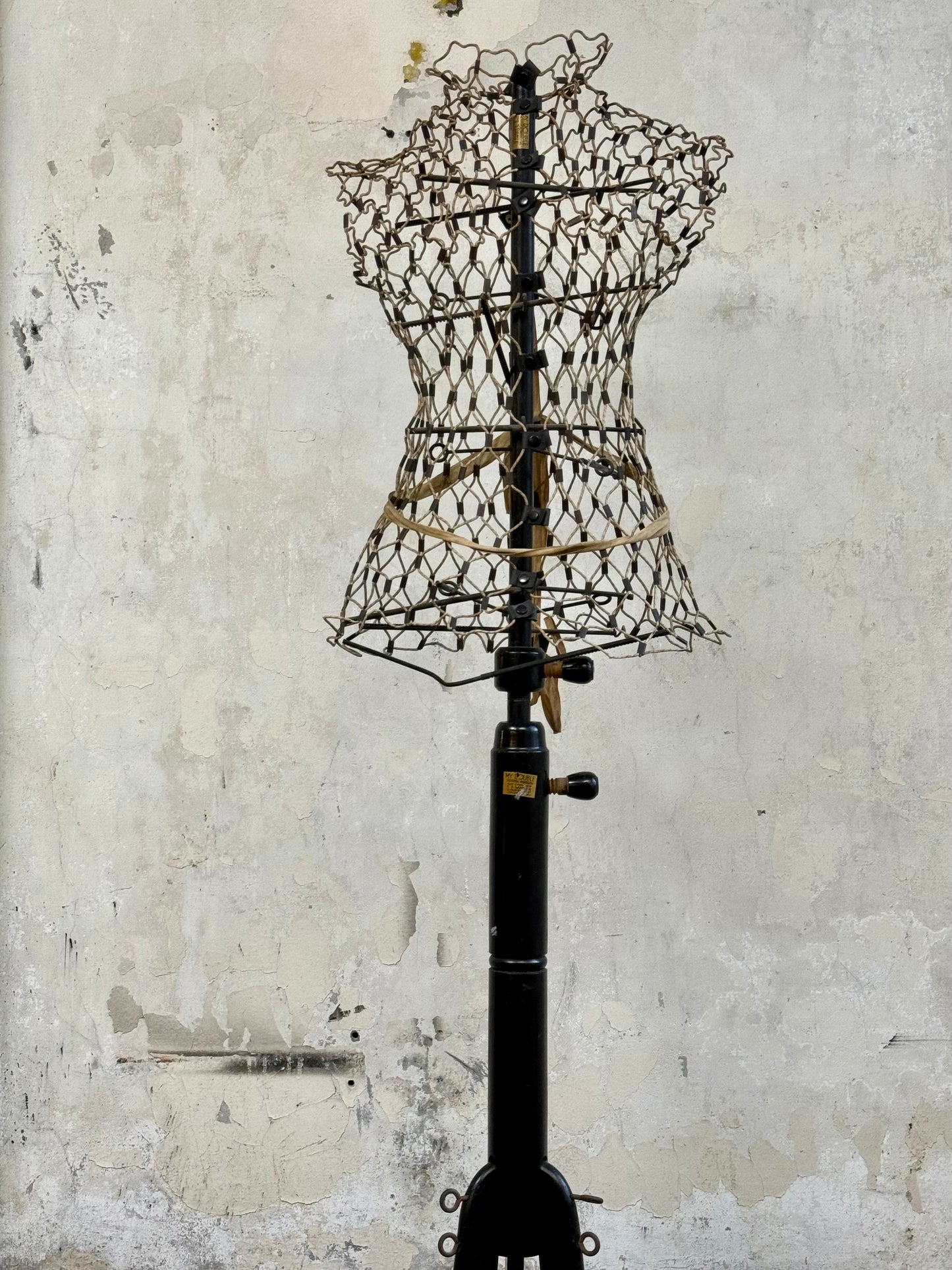 1950's English Wire Mannequin on Ebonised Stand