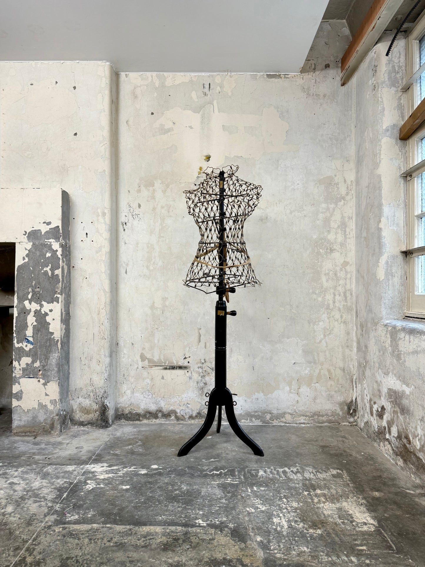 1950's English Wire Mannequin on Ebonised Stand