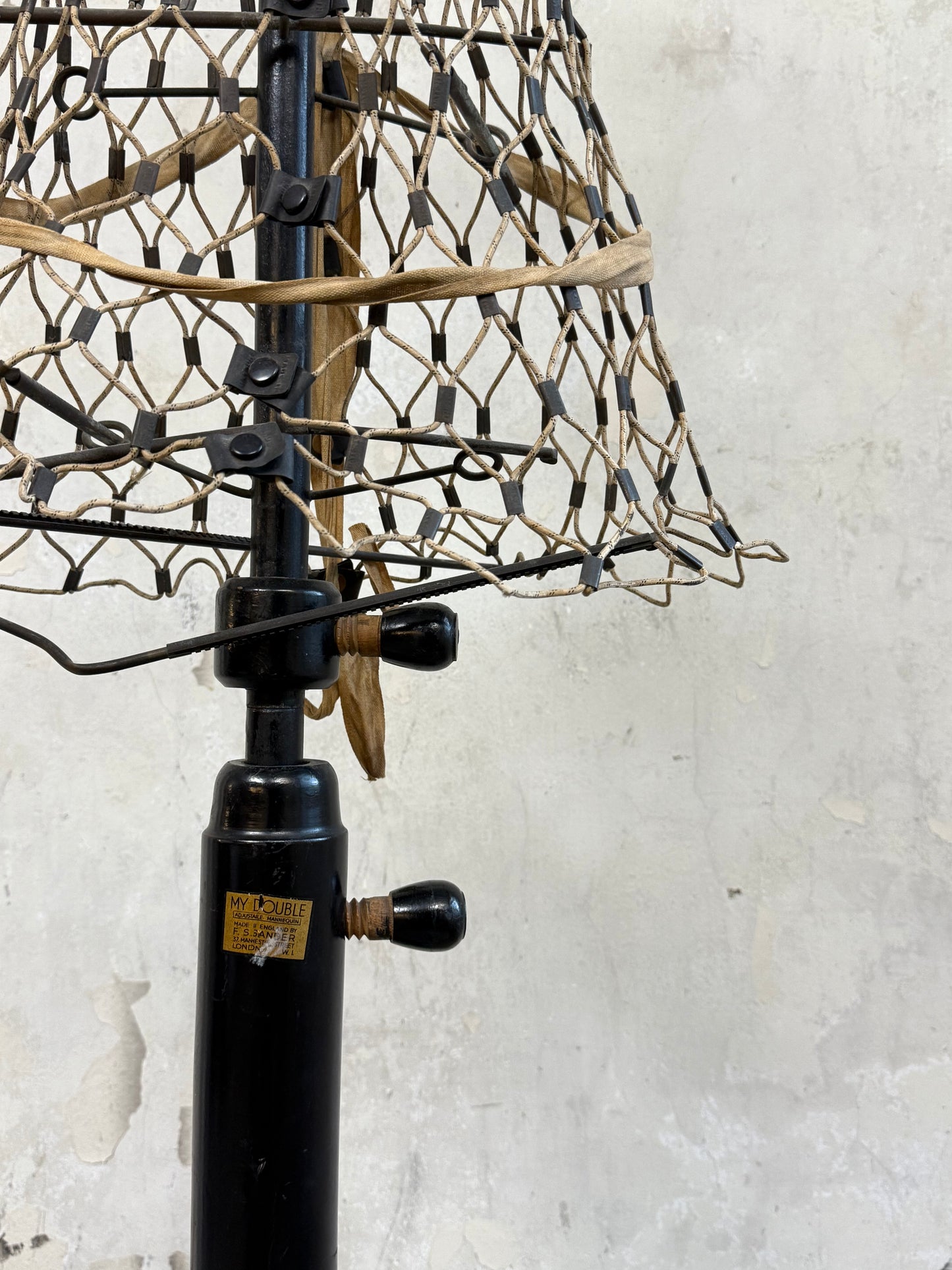 1950's English Wire Mannequin on Ebonised Stand