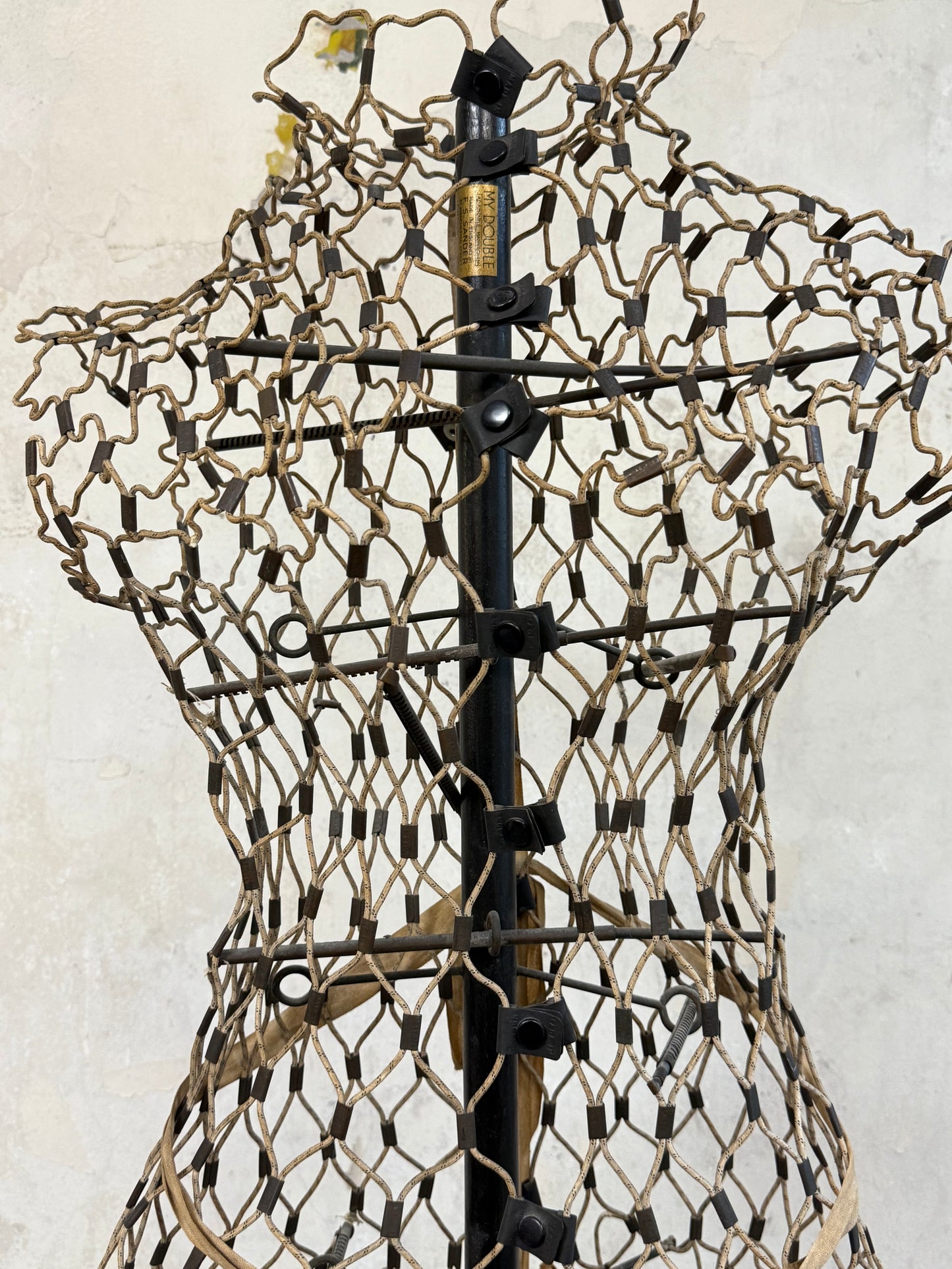 1950's English Wire Mannequin on Ebonised Stand