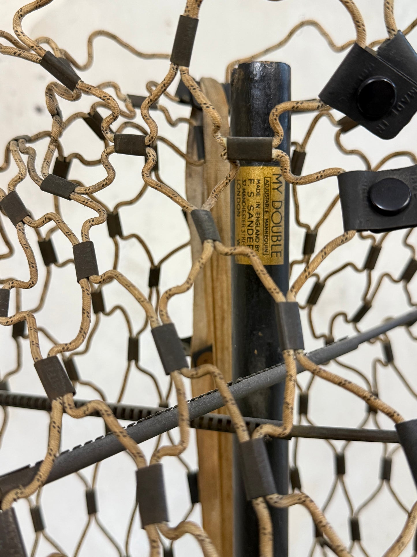 1950's English Wire Mannequin on Ebonised Stand