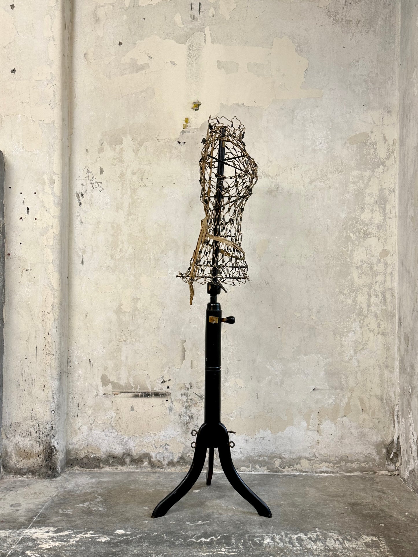 1950's English Wire Mannequin on Ebonised Stand