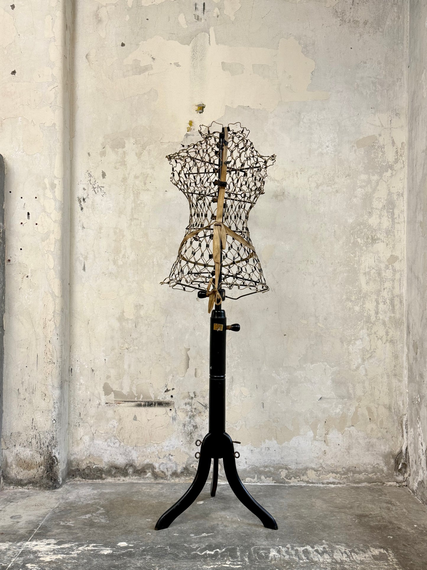 1950's English Wire Mannequin on Ebonised Stand