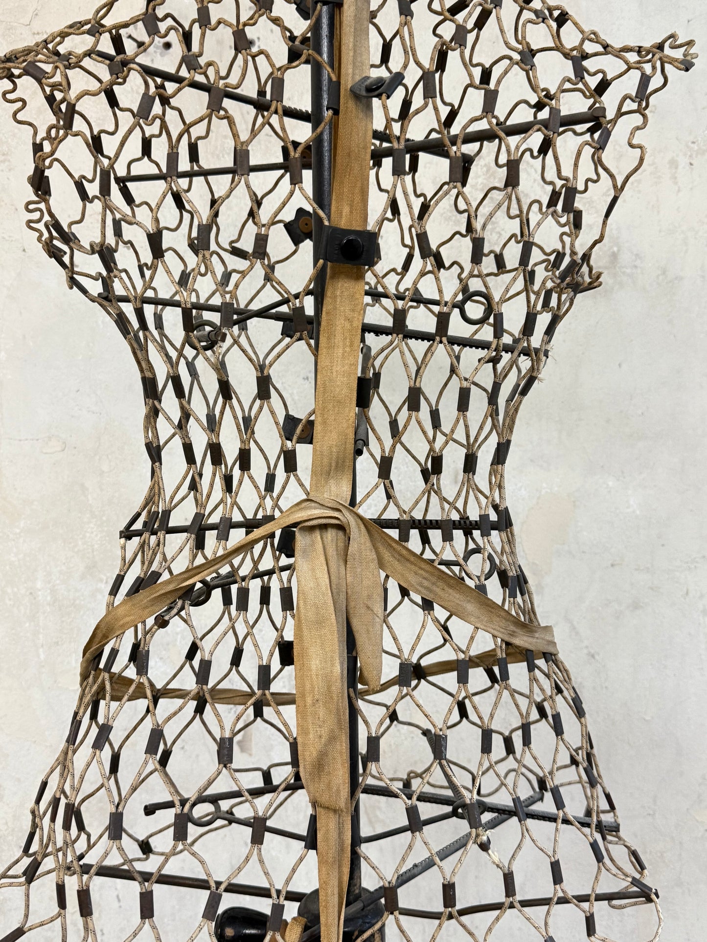 1950's English Wire Mannequin on Ebonised Stand