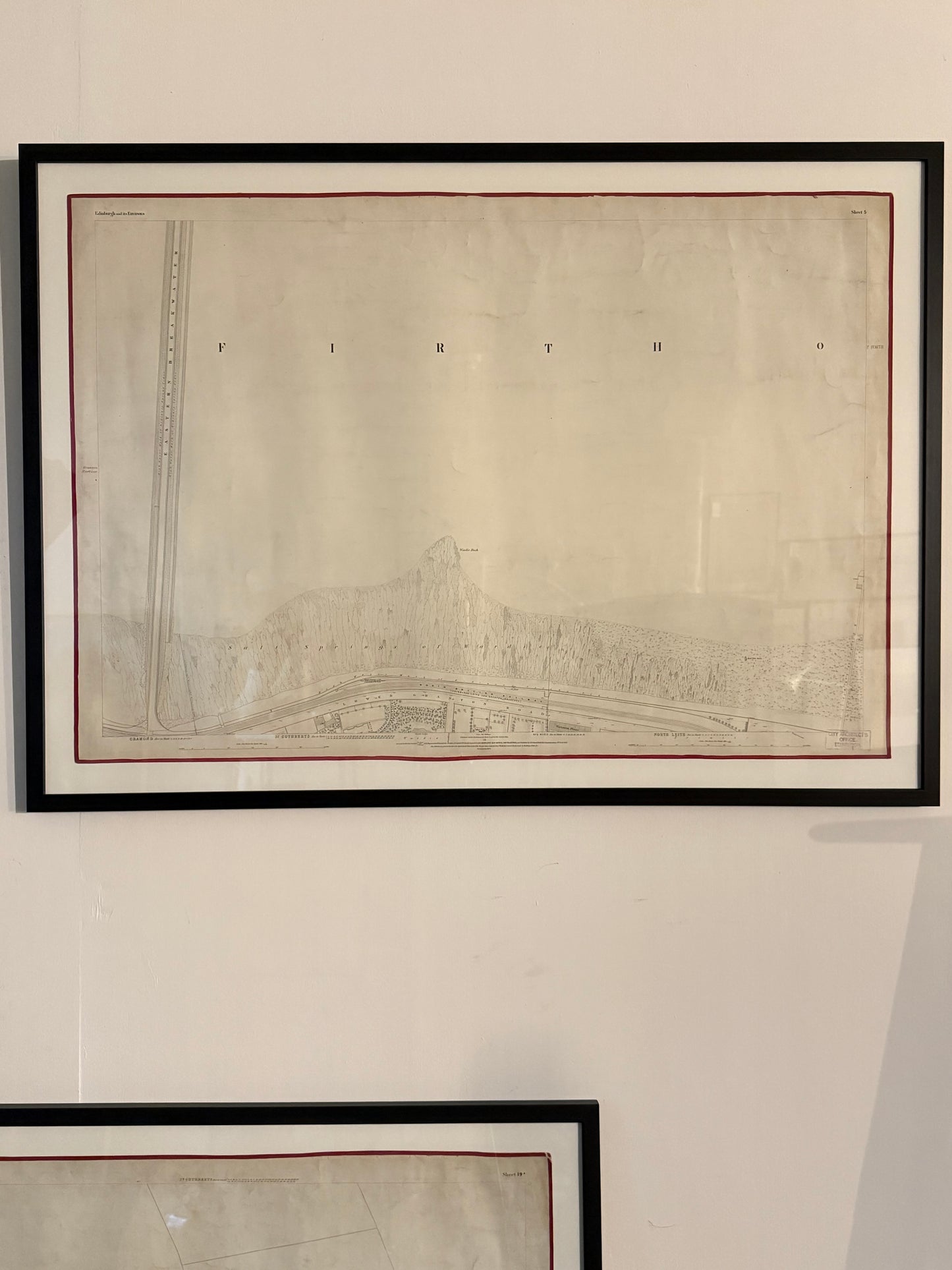 An Edinburgh Map c1876 ~ Salt Springs of Wardie, Lower Granton Road, Eastern Breakwater.