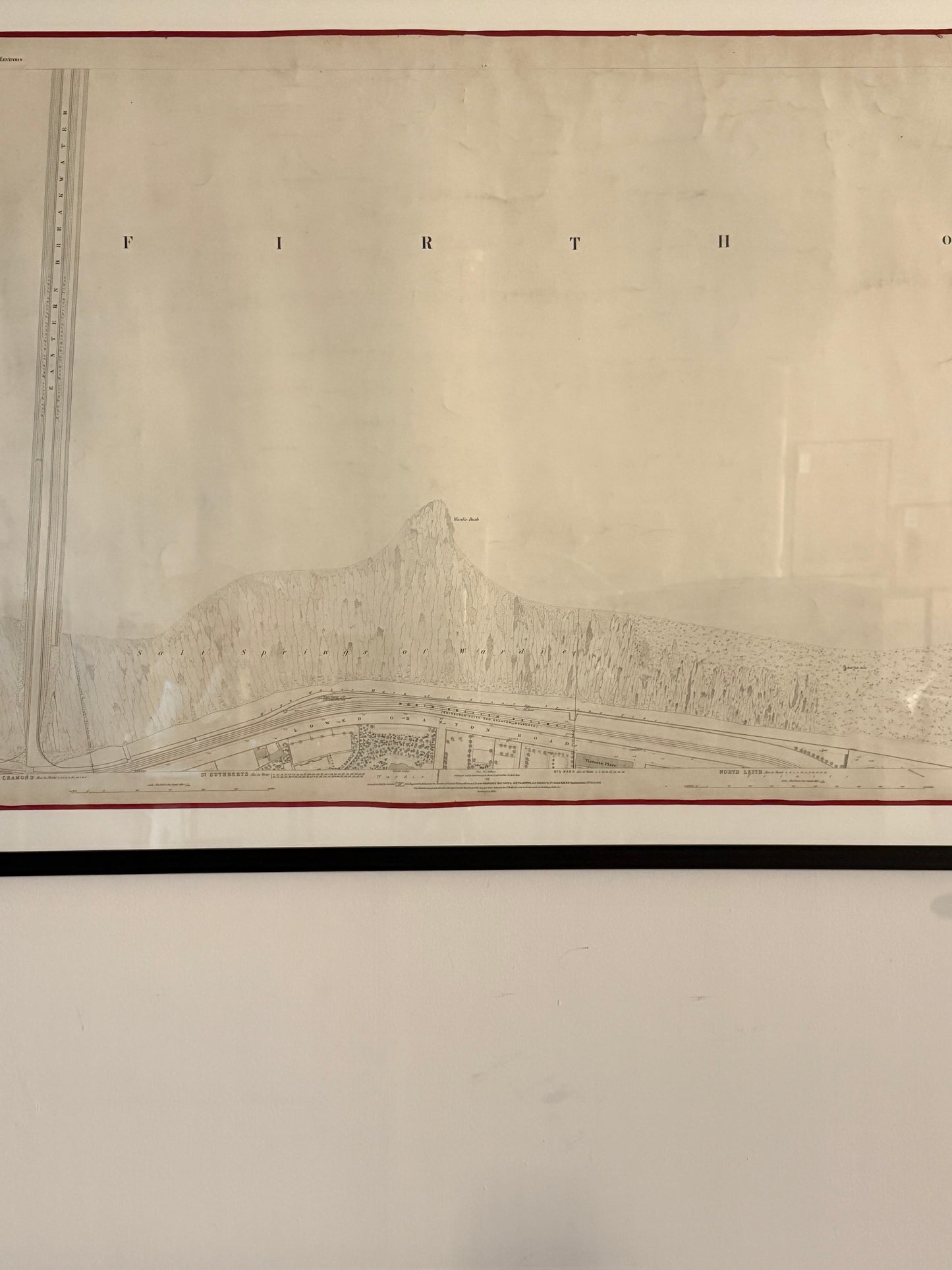 An Edinburgh Map c1876 ~ Salt Springs of Wardie, Lower Granton Road, Eastern Breakwater.