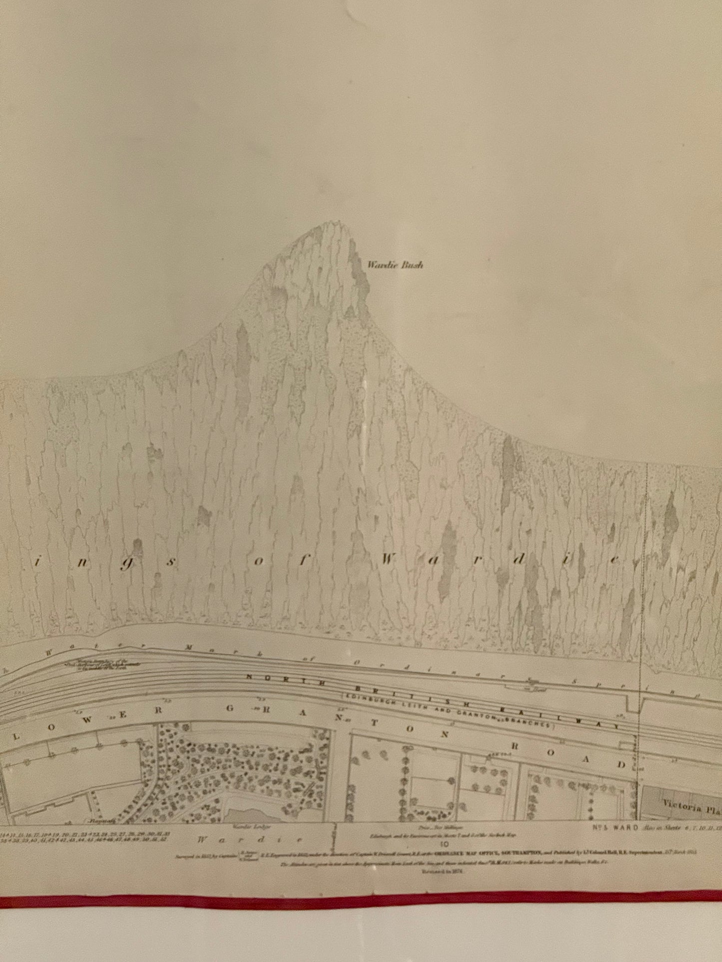 An Edinburgh Map c1876 ~ Salt Springs of Wardie, Lower Granton Road, Eastern Breakwater.