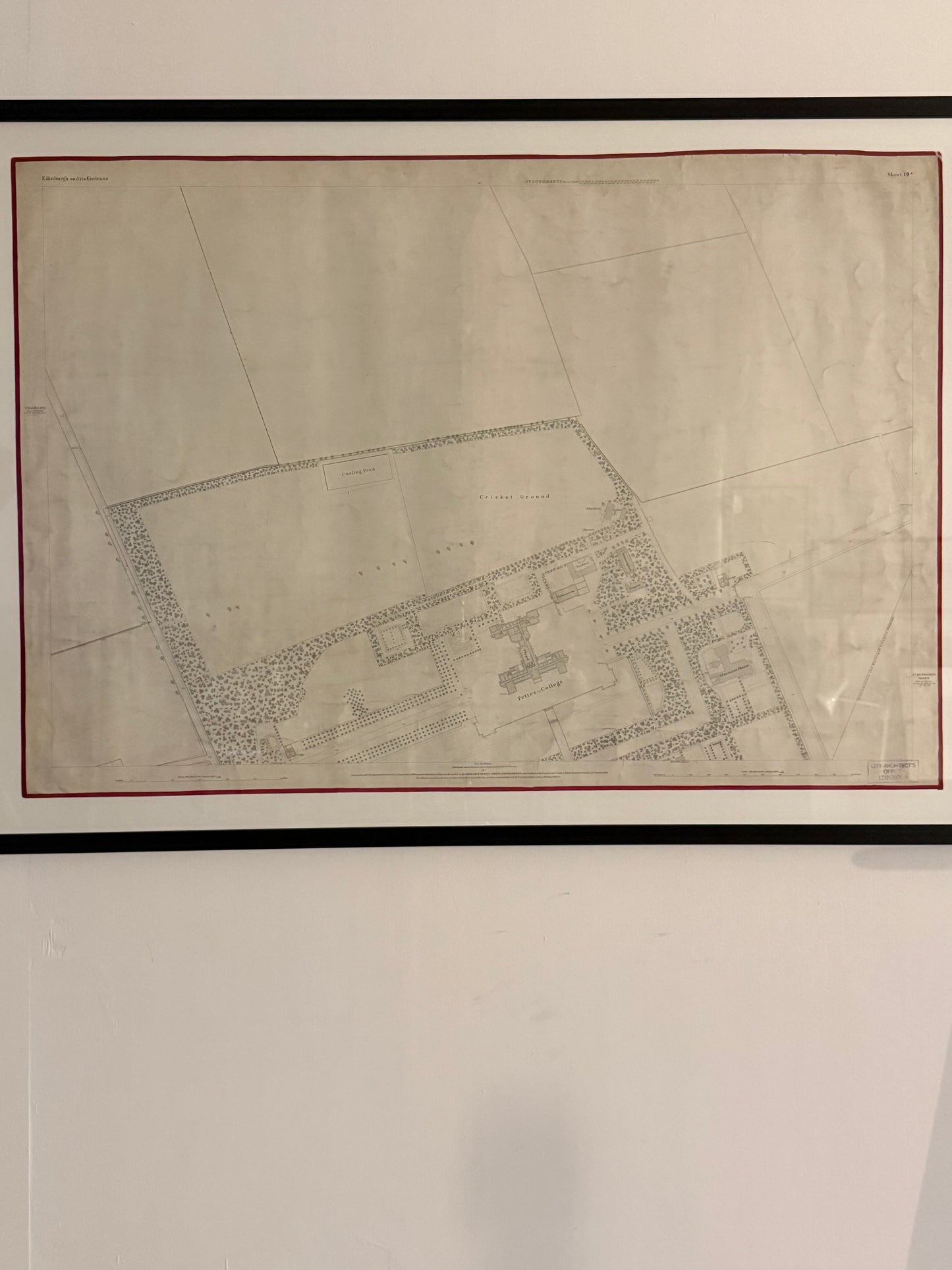 An Edinburgh Map c1878 ~ Fettes College