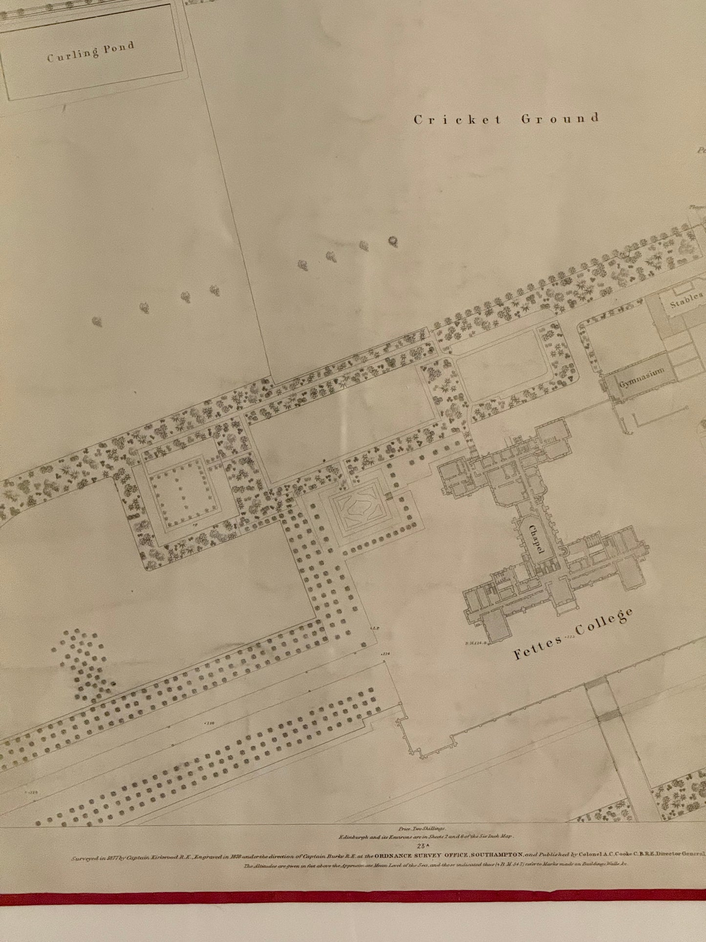An Edinburgh Map c1878 ~ Fettes College