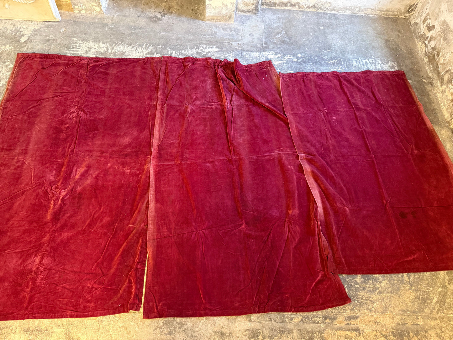 Penicuik House, Scotland ~ Pair & Single Velvet Curtains