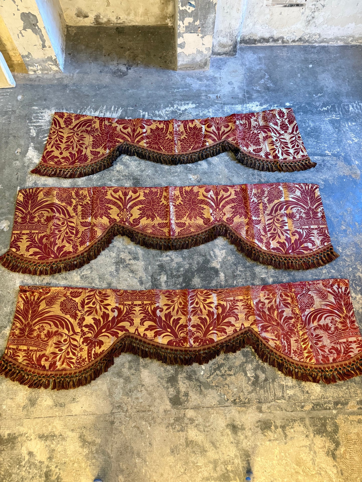 Penicuik House, Scotland ~ Set of Three Valances