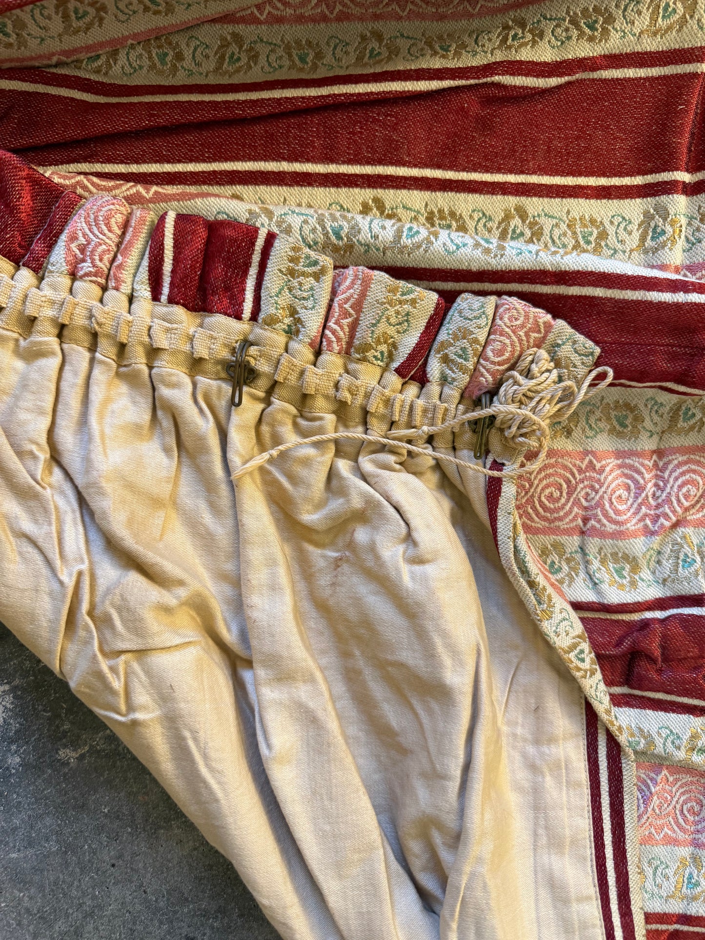Penicuik House, Scotland ~ Two Pairs of Regency Stripe Curtains