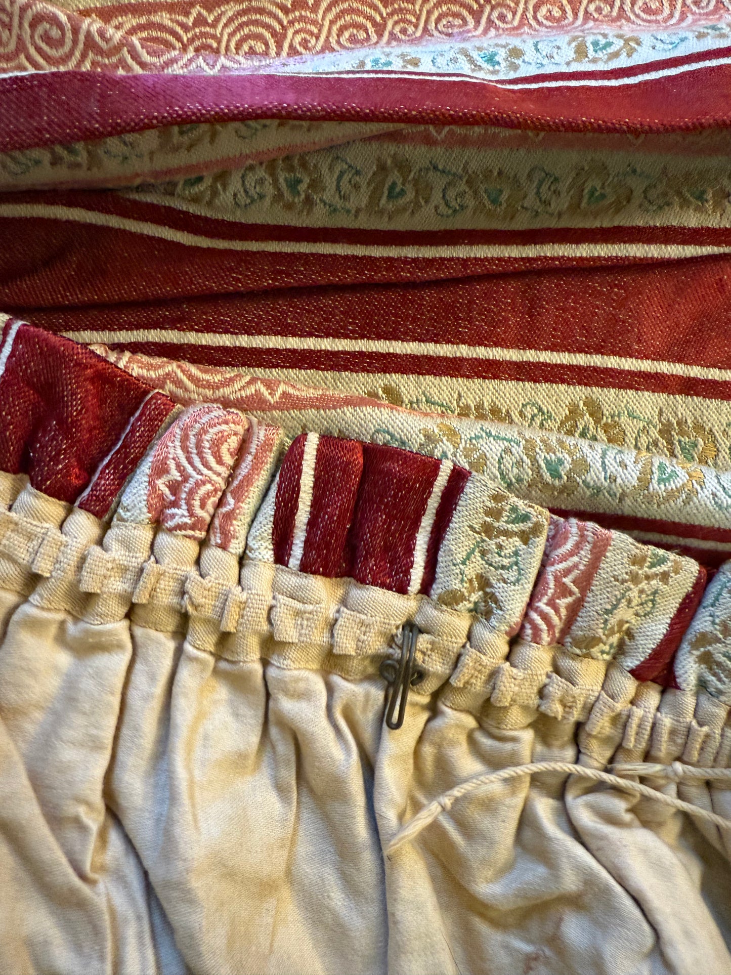 Penicuik House, Scotland ~ Two Pairs of Regency Stripe Curtains