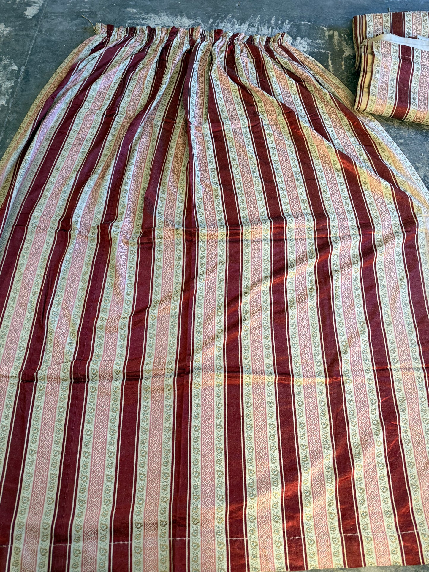 Penicuik House, Scotland ~ Two Pairs of Regency Stripe Curtains