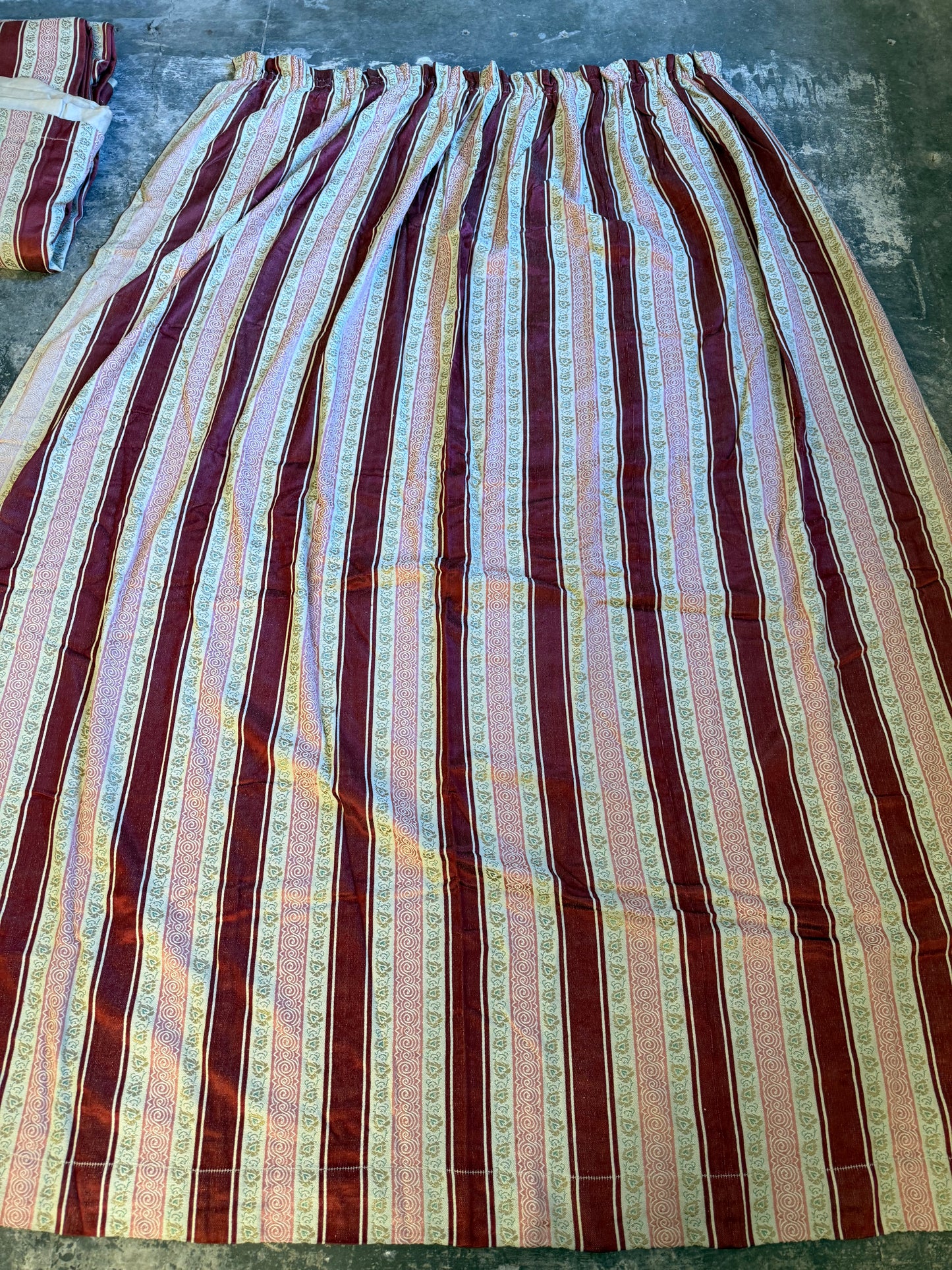 Penicuik House, Scotland ~ Two Pairs of Regency Stripe Curtains