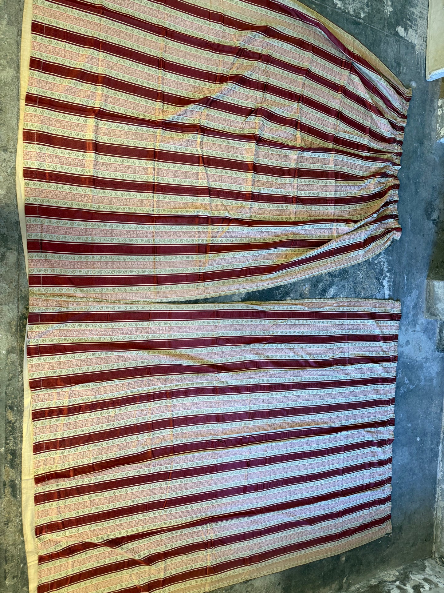 Penicuik House, Scotland ~ Two Pairs of Regency Stripe Curtains